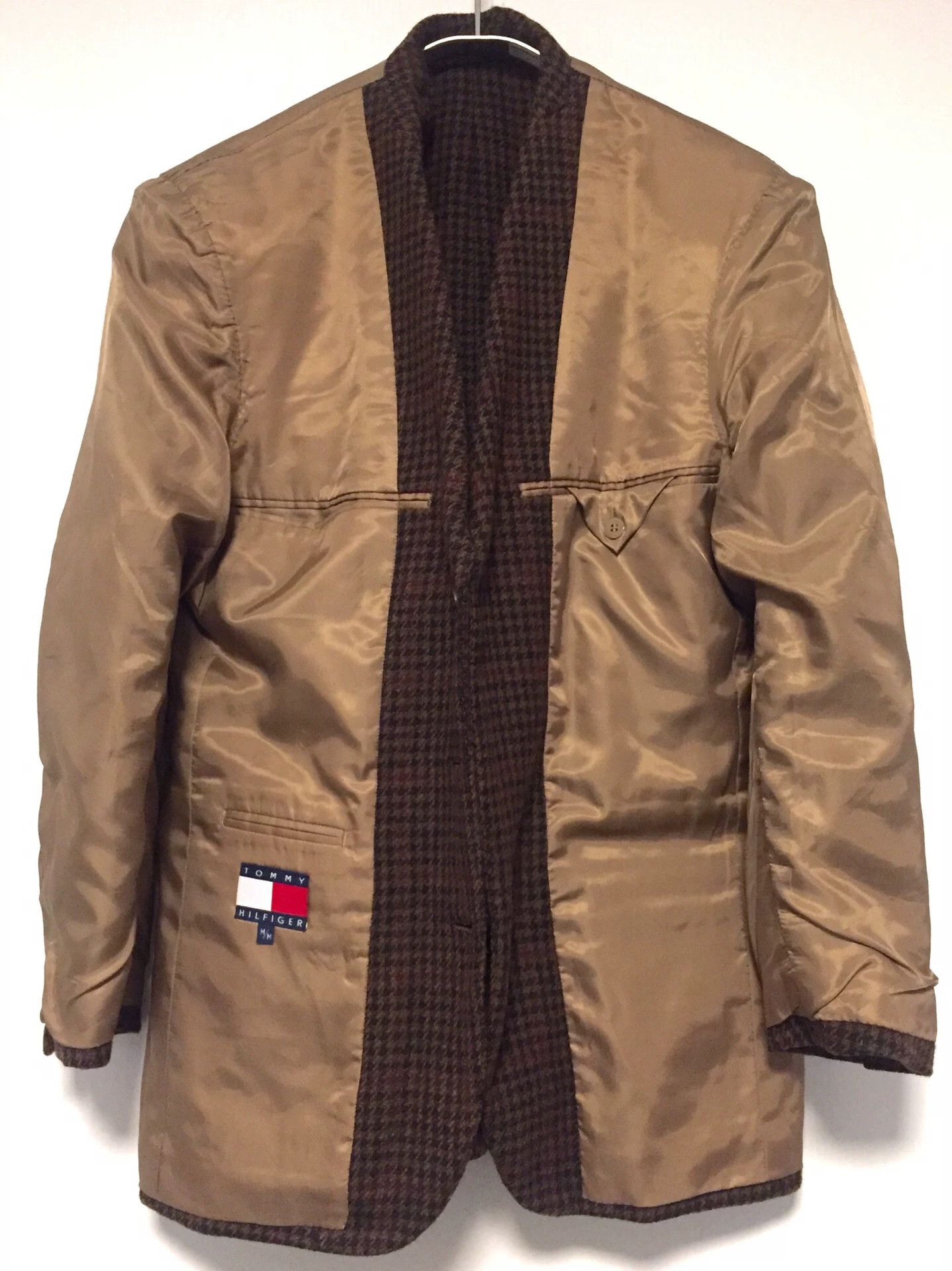 Tommy Hilfiger Tommy Hilfiger Coffee Houndstooth Wool Blazer Size US M / EU 48-50 / 2 - 9 Thumbnail