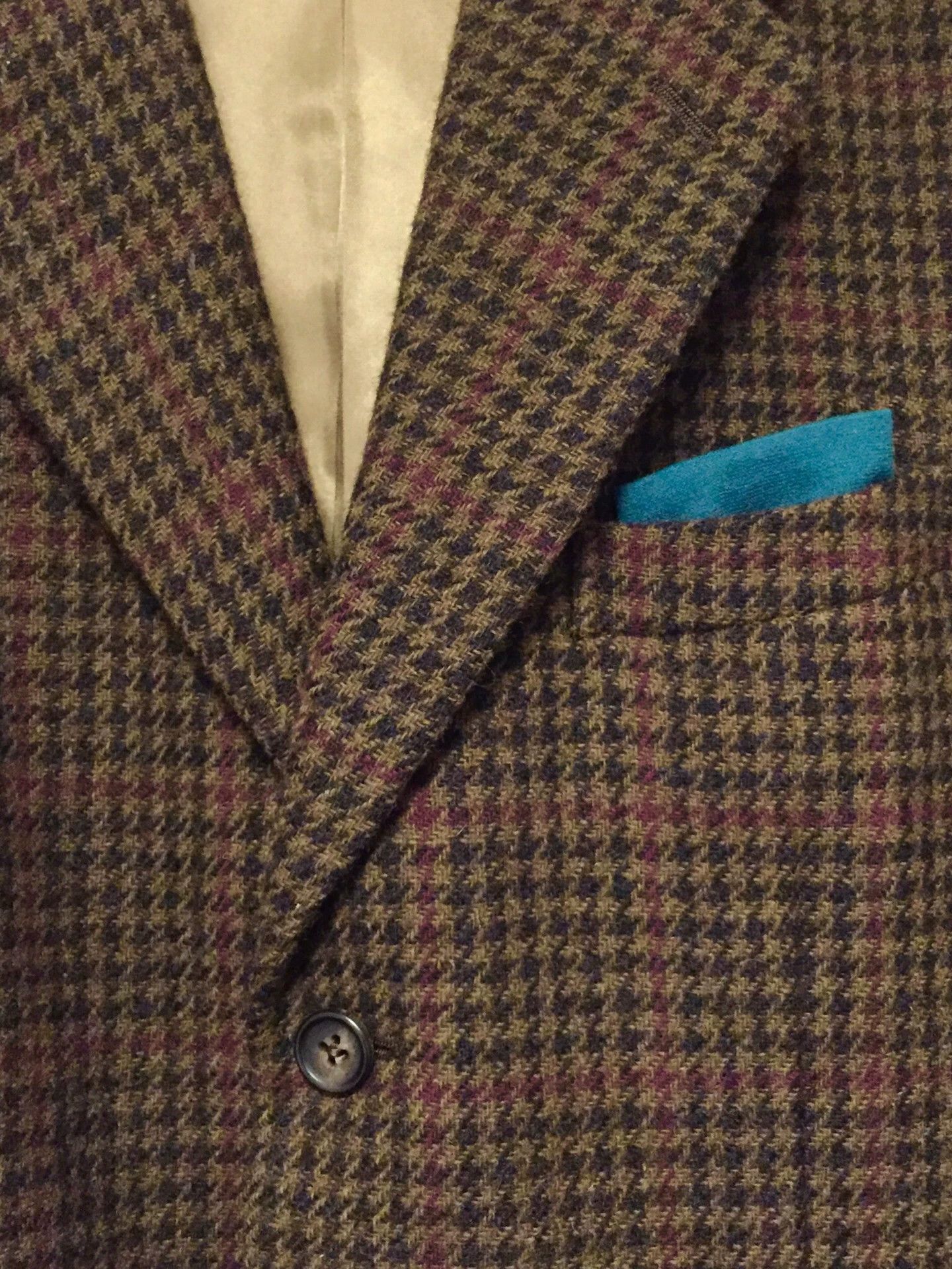 Tommy Hilfiger Tommy Hilfiger Coffee Houndstooth Wool Blazer Size US M / EU 48-50 / 2 - 6 Thumbnail