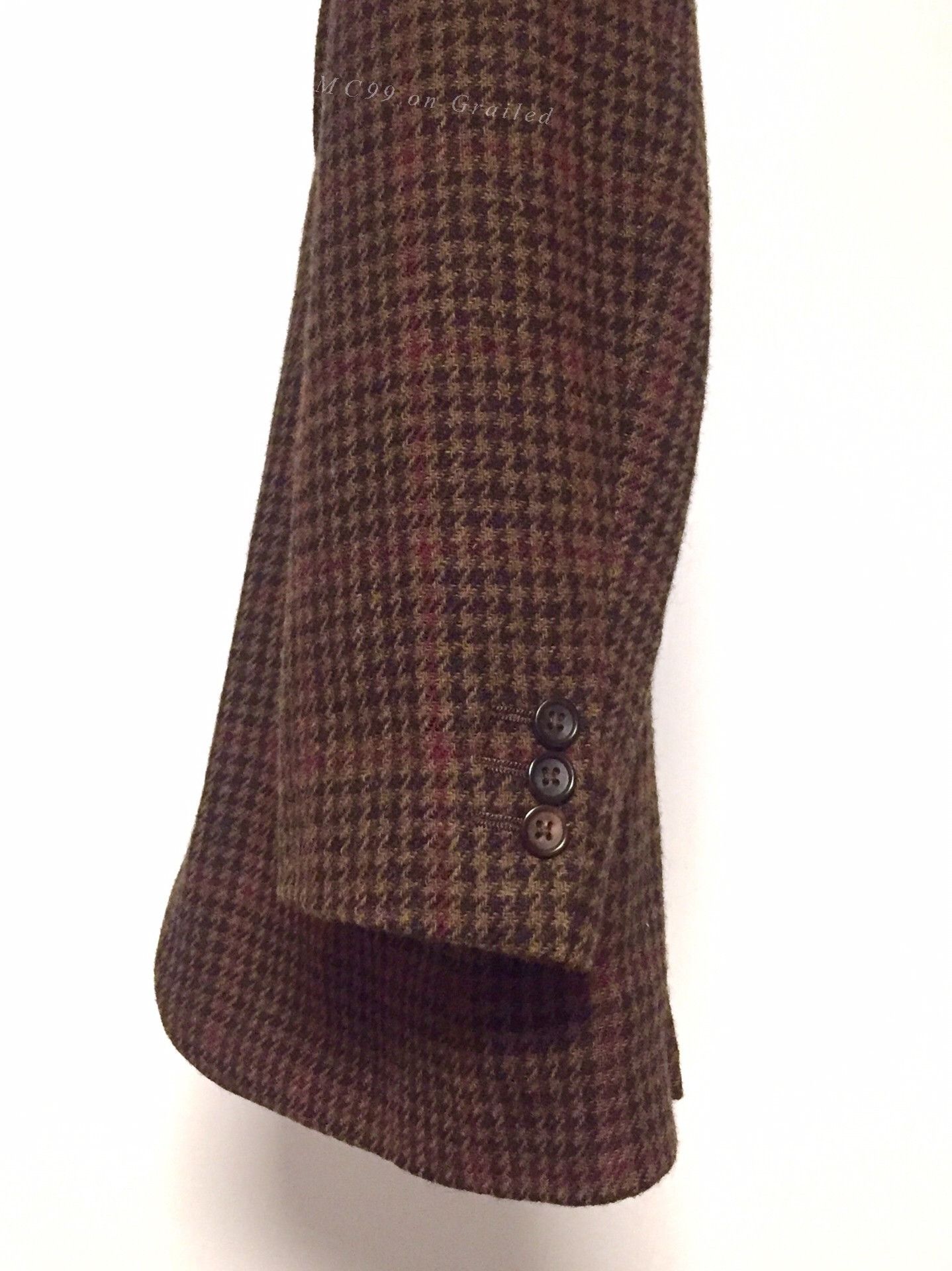 Tommy Hilfiger Tommy Hilfiger Coffee Houndstooth Wool Blazer Size US M / EU 48-50 / 2 - 4 Thumbnail