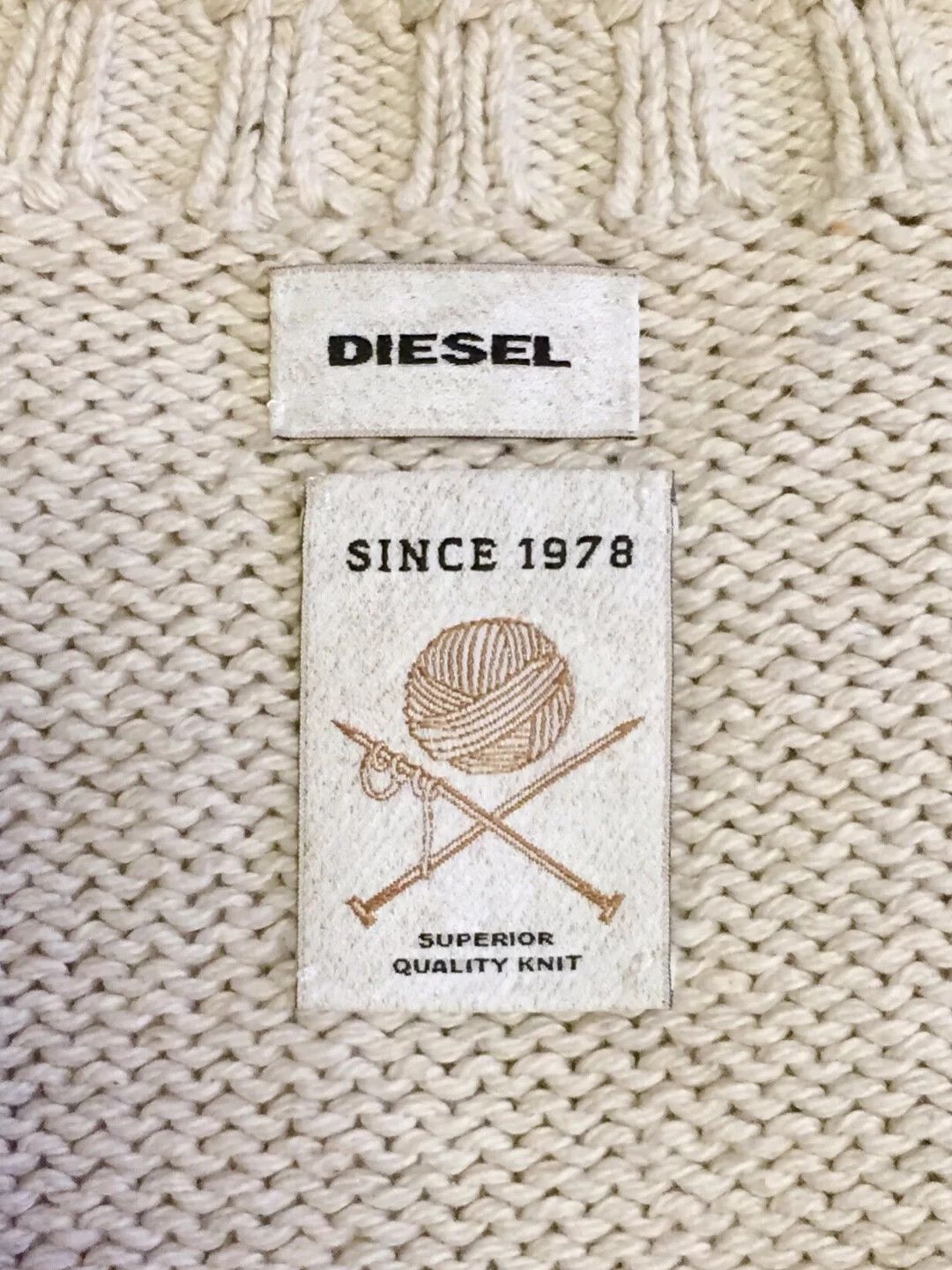 Diesel Diesel Hand-Knit Recycled Cotton Sweater Italy Size XS / US 0-2 / IT 36-38 - 2 Thumbnail