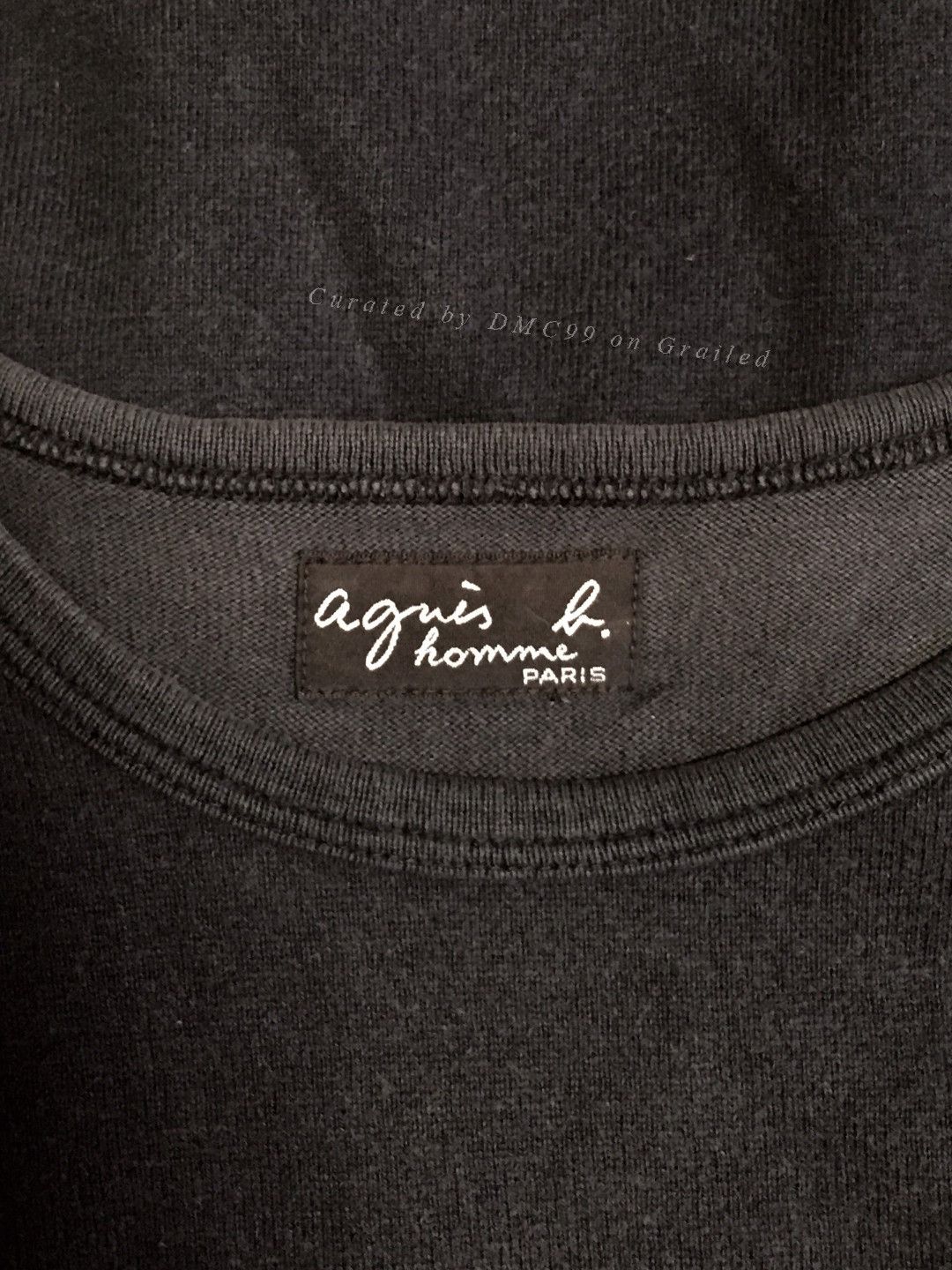 agnes b. agnès b. Homme Black Washed T-Shirt Size US M / EU 48-50 / 2 - 3 Thumbnail