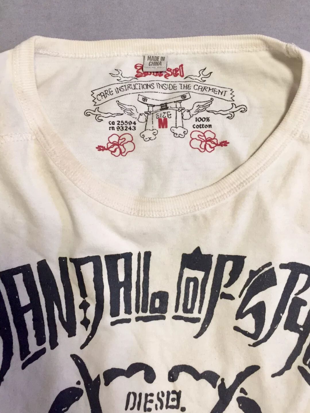 Takahiromiyashita The Soloist. Diesel Vintage Distressed Cotton T-Shirt Size US M / EU 48-50 / 2 - 2 Thumbnail