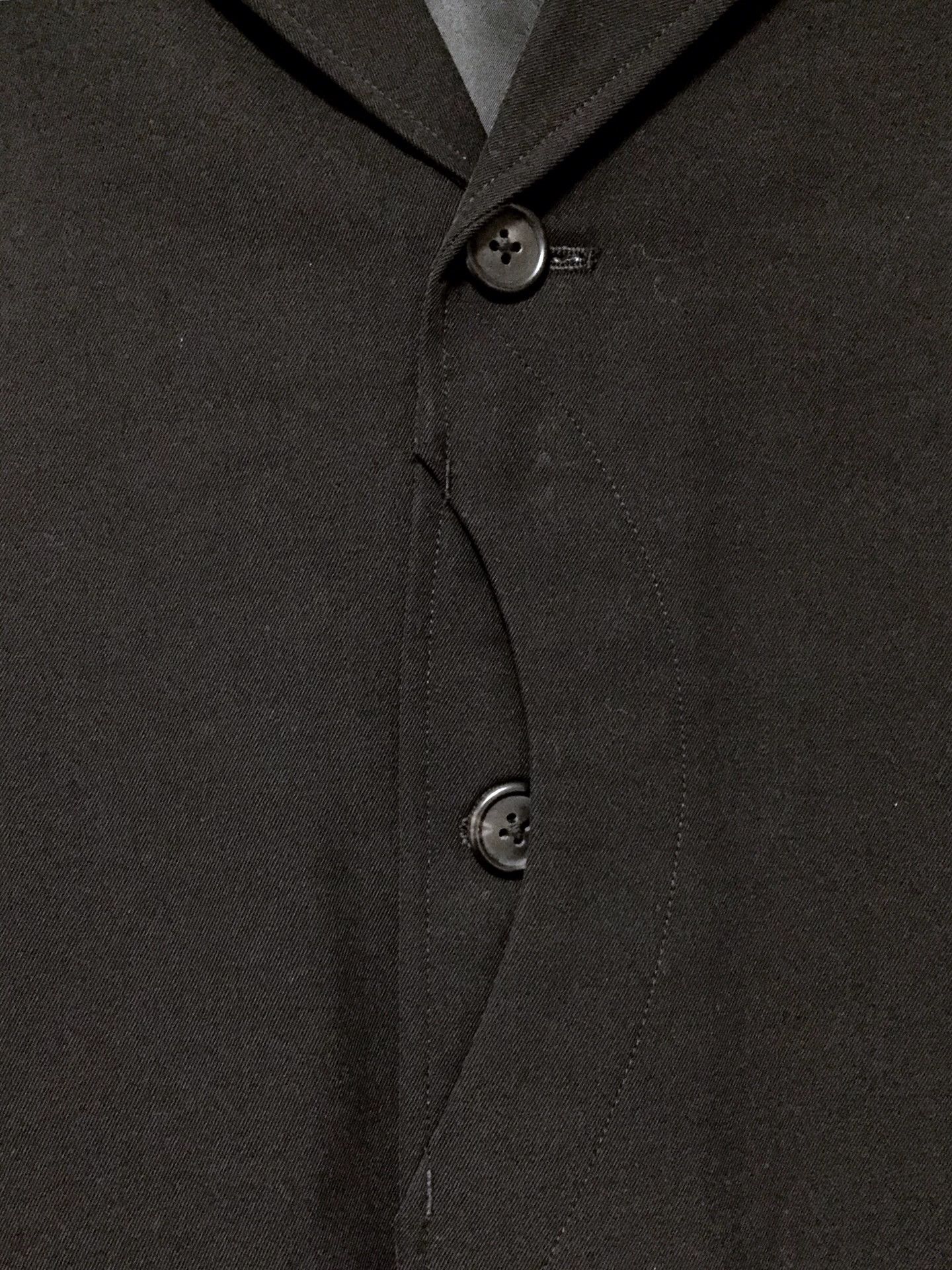 Yohji Yamamoto Yohji Yamamoto Y's Men Black Wool Coat Size US M / EU 48-50 / 2 - 4 Thumbnail