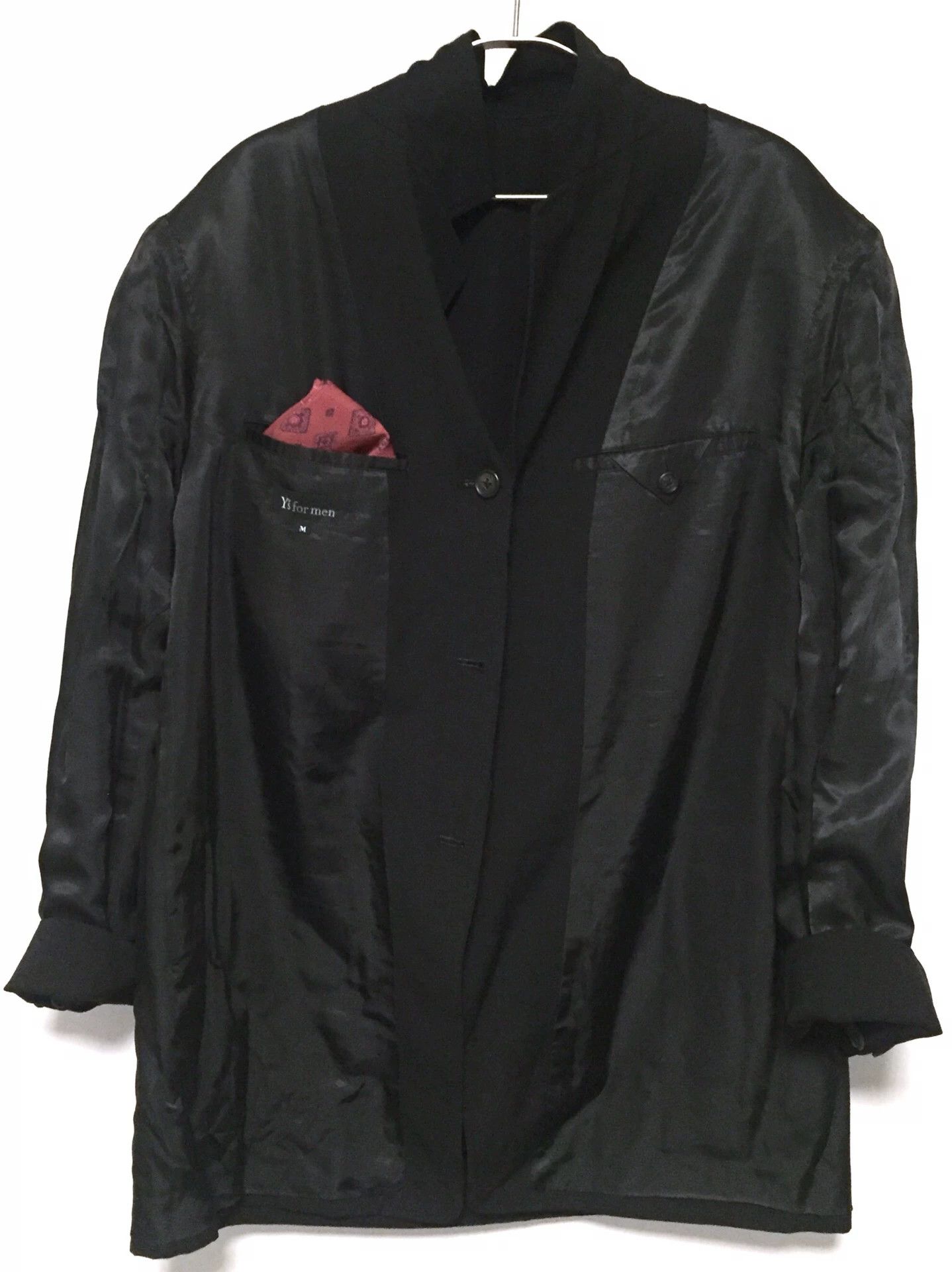 Yohji Yamamoto Yohji Yamamoto Y's Men Black Wool Coat Size US M / EU 48-50 / 2 - 2 Thumbnail