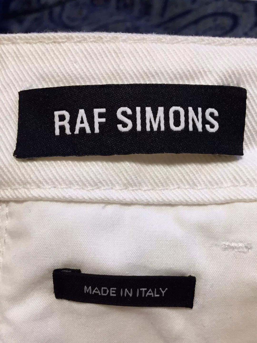 Raf Simons Raf Simons Snake Totem White Denim Wide-Leg Pants Size US 30 / EU 46 - 6 Thumbnail