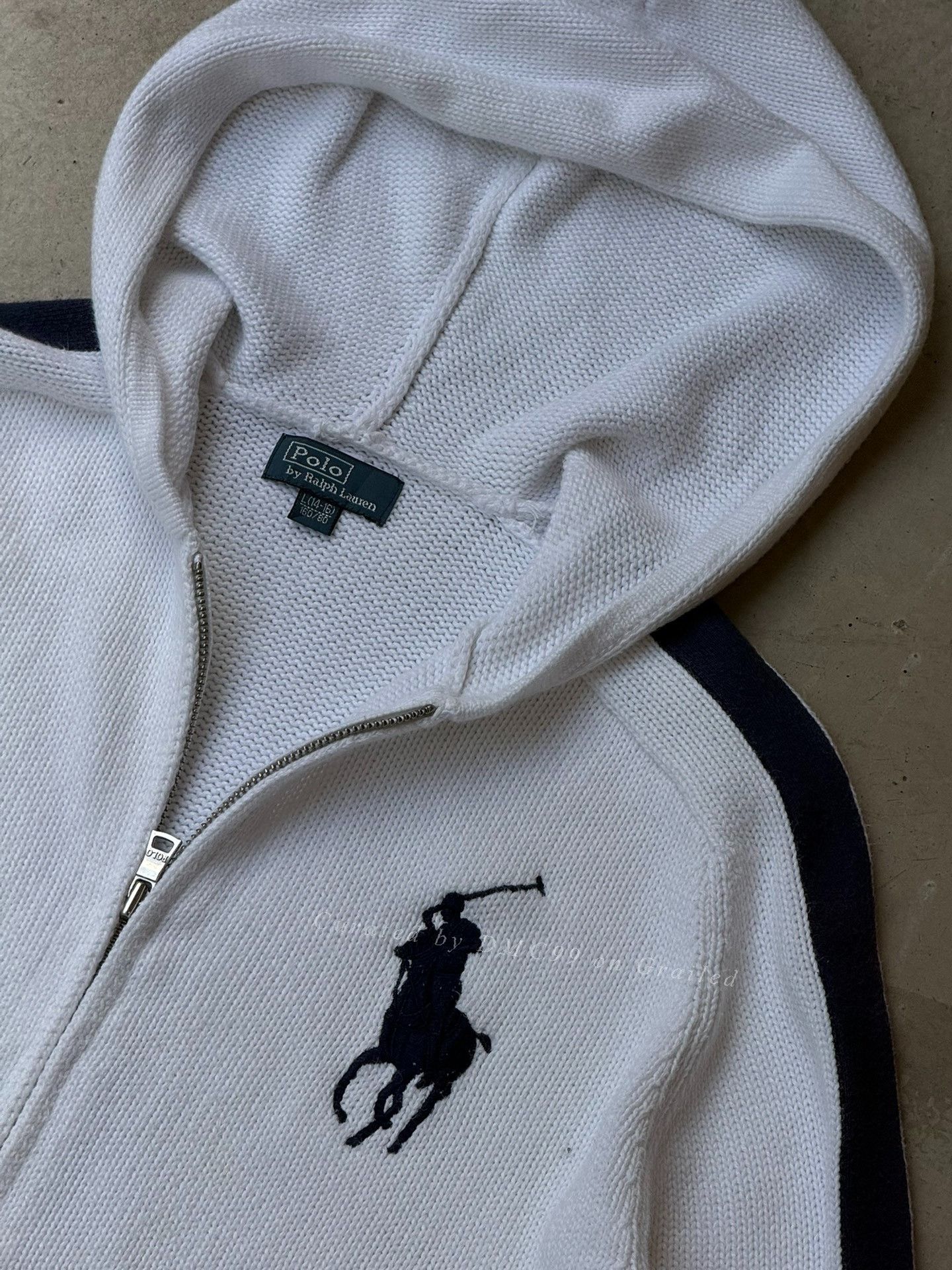 Vintage Vintage Ralph Lauren Hooded Knit Sweater Size US M / EU 48-50 / 2 - 3 Thumbnail