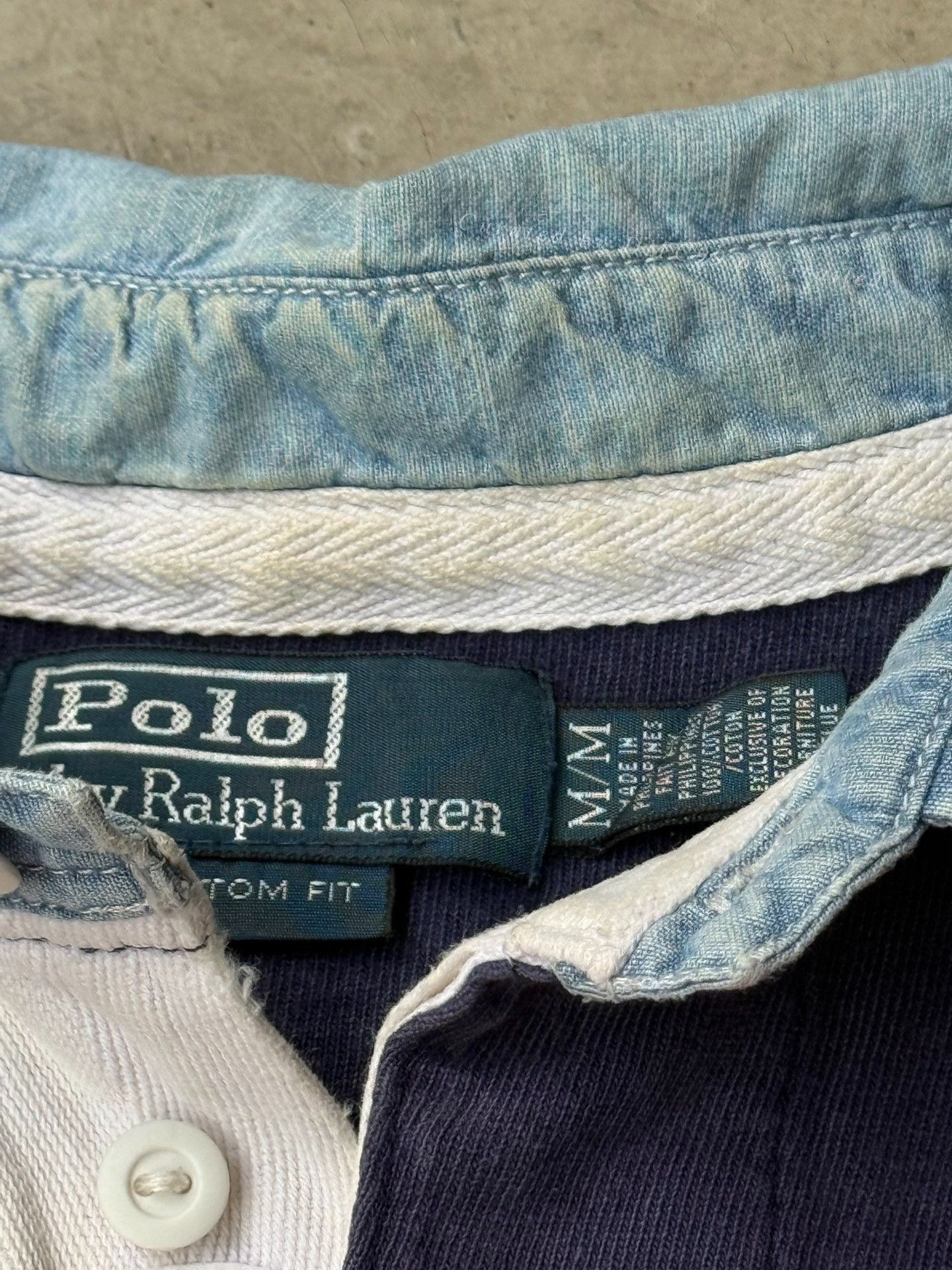 Vintage Vintage Ralph Lauren Men's Stripe Rugby Shirt Size US M / EU 48-50 / 2 - 3 Thumbnail
