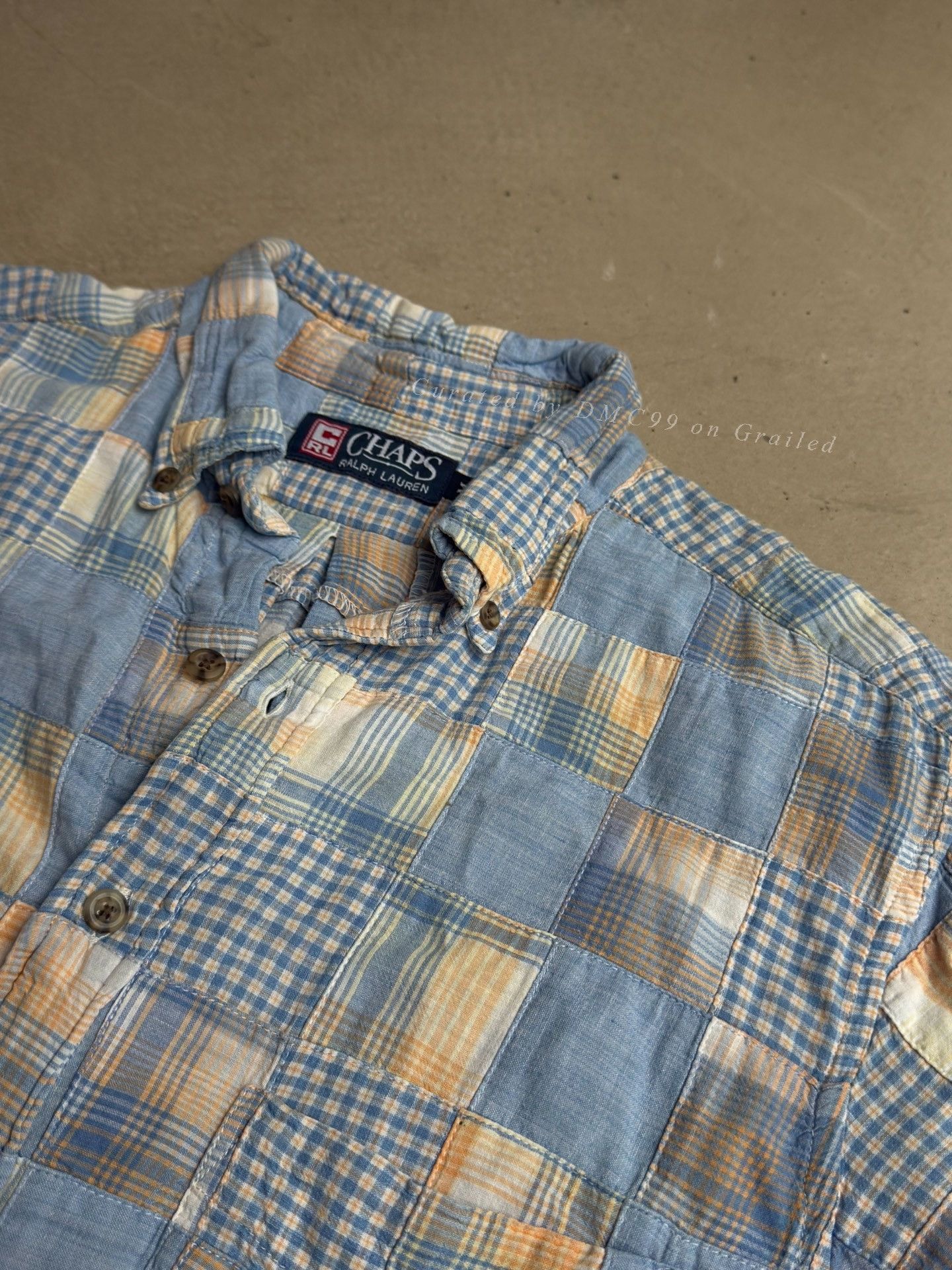 Vintage Vintage Chaps Ralph Lauren Patchwork Shirt Size US L / EU 52-54 / 3 - 3 Thumbnail