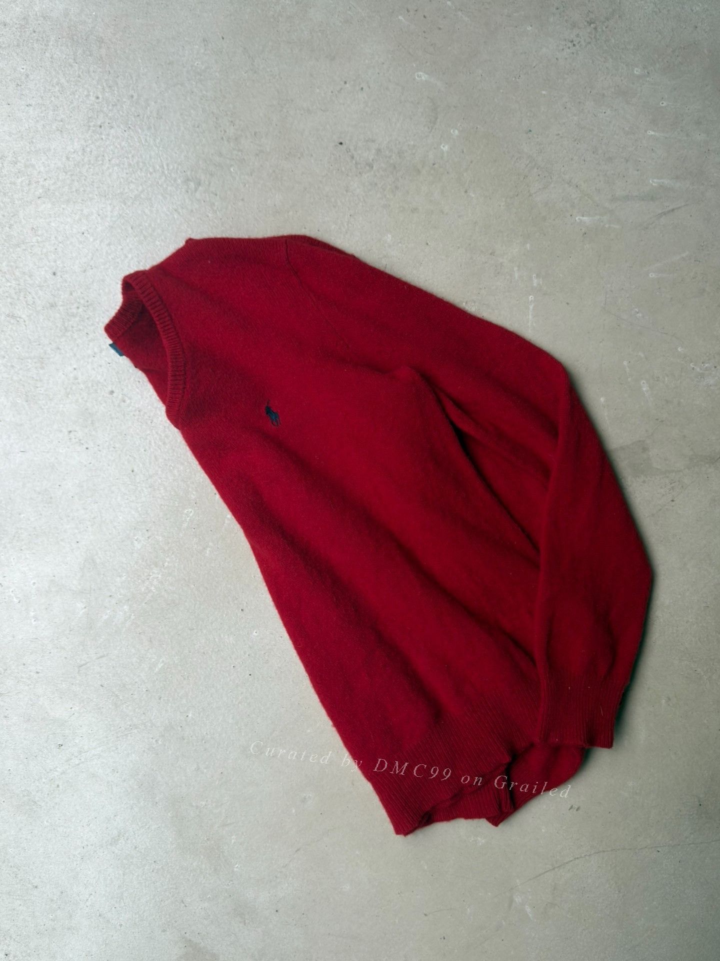 Vintage Vintage Ralph Lauren Red V-Neck Sweater M Size M / US 6-8 / IT 42-44 - 4 Thumbnail