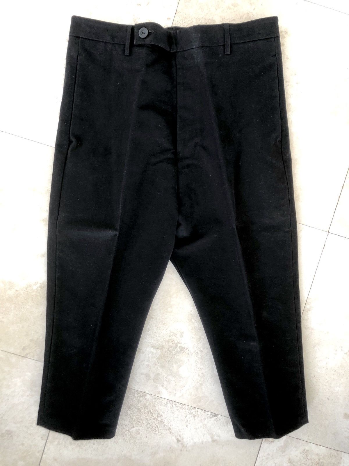 【送料込】 Rick Owens Trousers Moleskin Astaire Cropped Owens Rick パンツ
