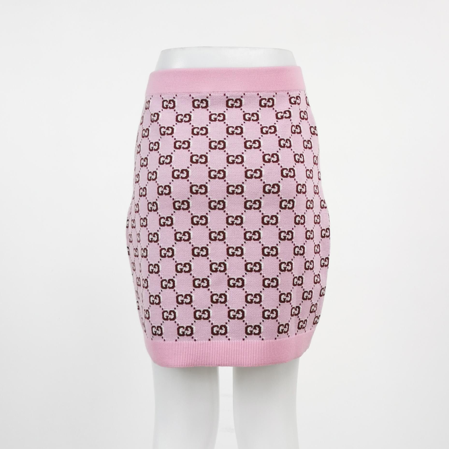 Gucci Gucci GG Monogram Knit Mini Skirt XS Size 26" / US 2 / IT 38 - 2 Thumbnail