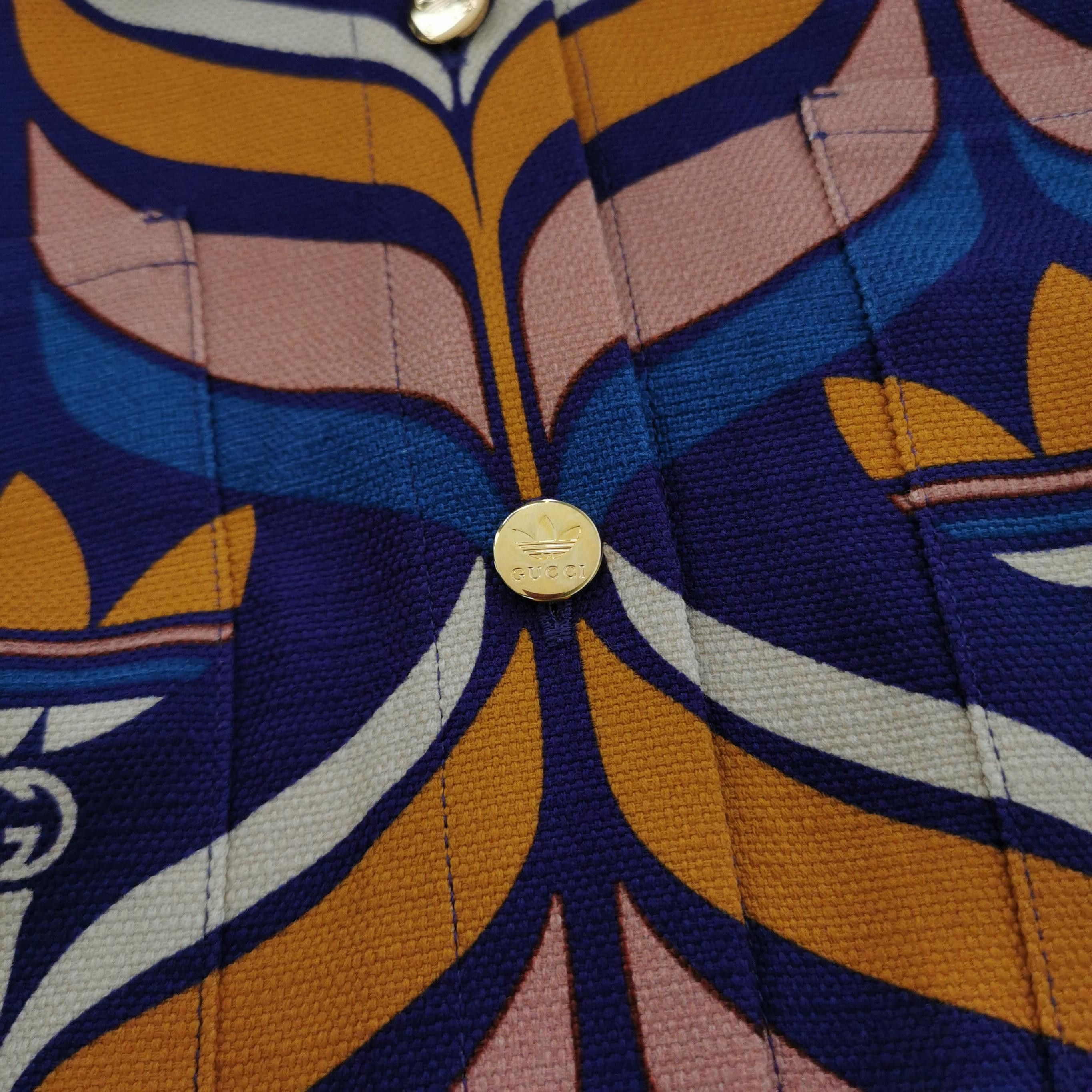 Gucci Gucci x Adidas Logo Print Button Up Shirt Size S / US 4 / IT 40 - 3 Thumbnail