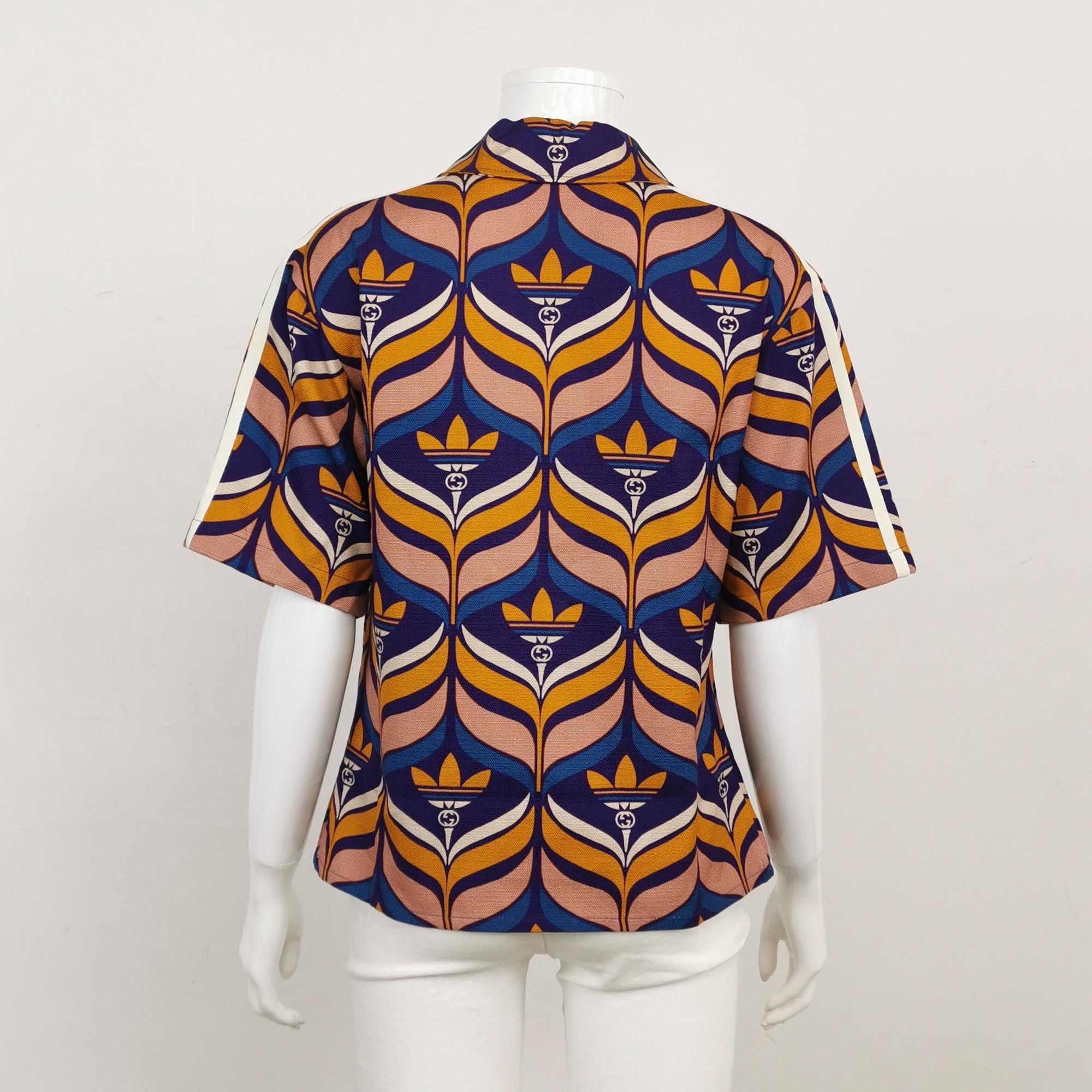 Gucci Gucci x Adidas Logo Print Button Up Shirt Size S / US 4 / IT 40 - 2 Thumbnail