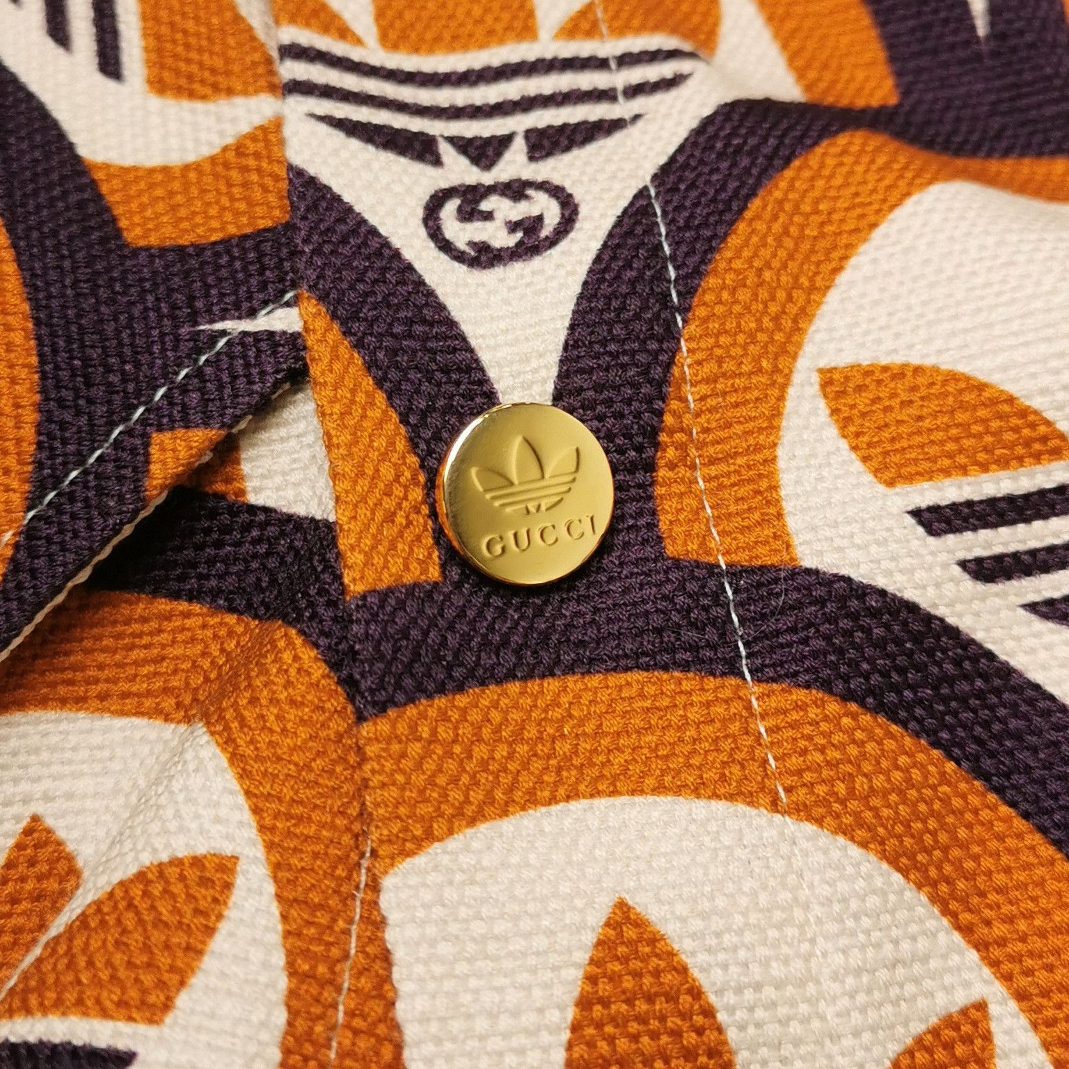 Gucci Gucci x adidas Geometric Print Button Up Shirt Size 38 Size XS / US 0-2 / IT 36-38 - 3 Thumbnail