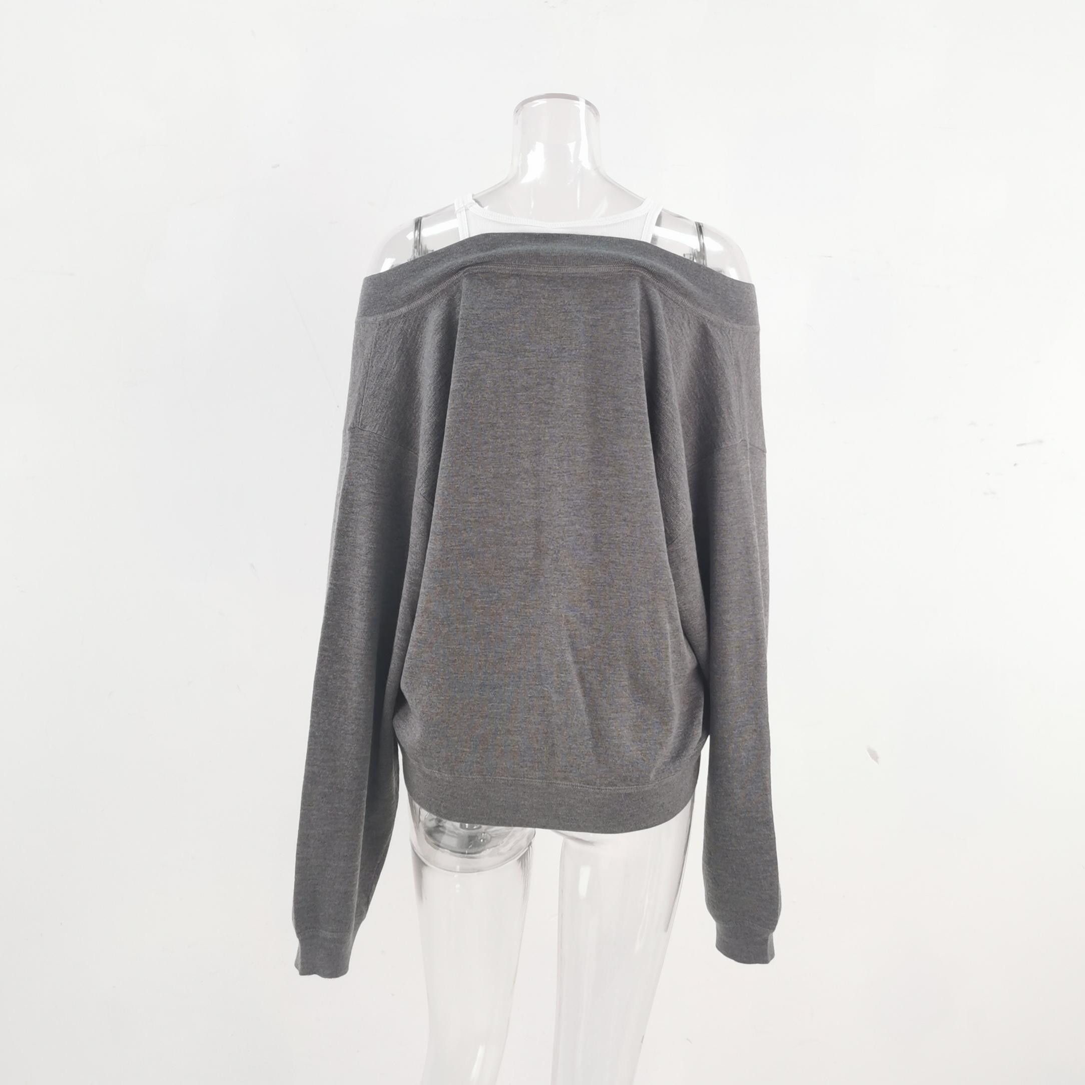 Alexander Wang Alexander Wang Gray Layered Sweater Size L Size L / US 10 / IT 46 - 3 Thumbnail