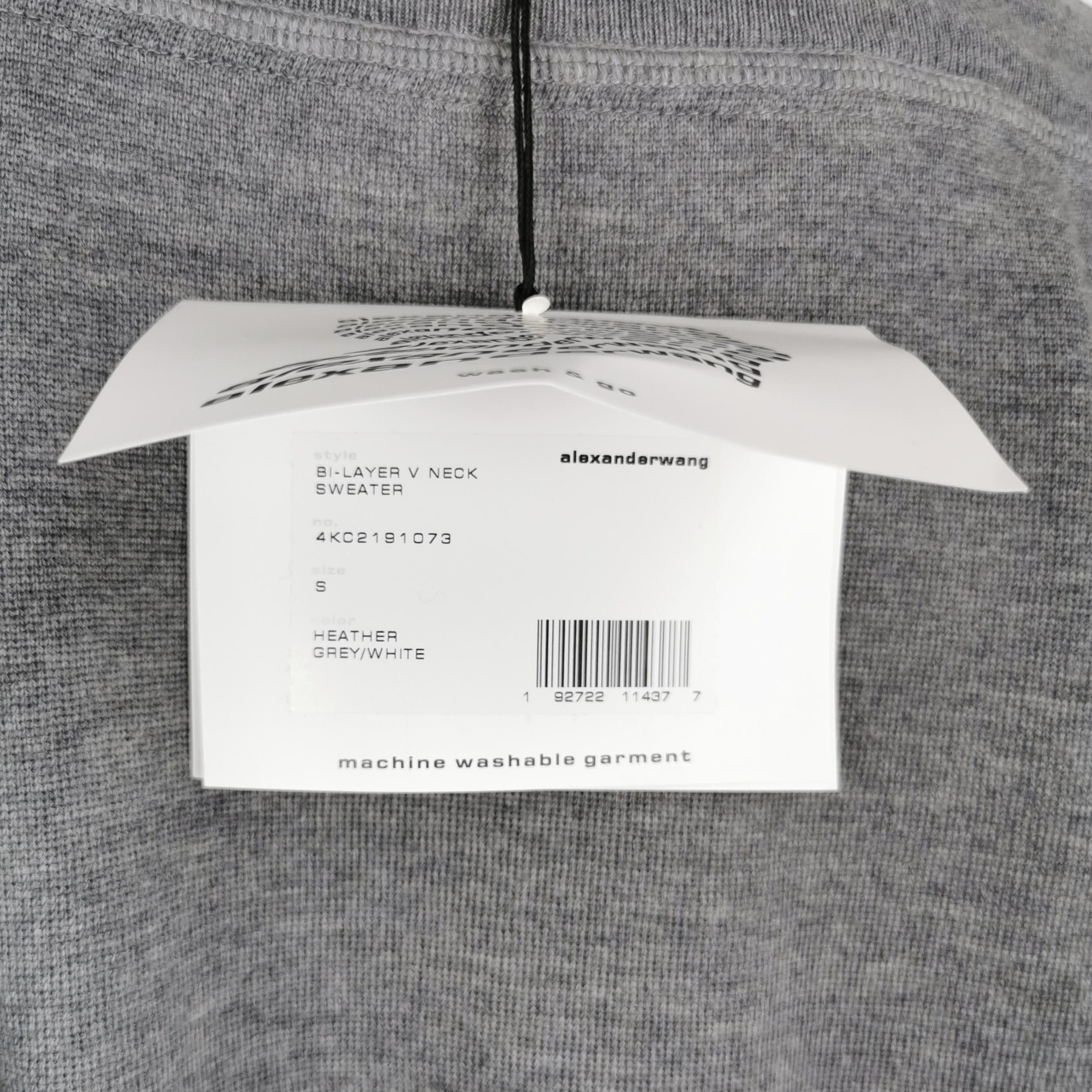 Alexander Wang Alexander Wang Bi-Layer V-Neck Sweater Size S Size S / US 4 / IT 40 - 4 Thumbnail