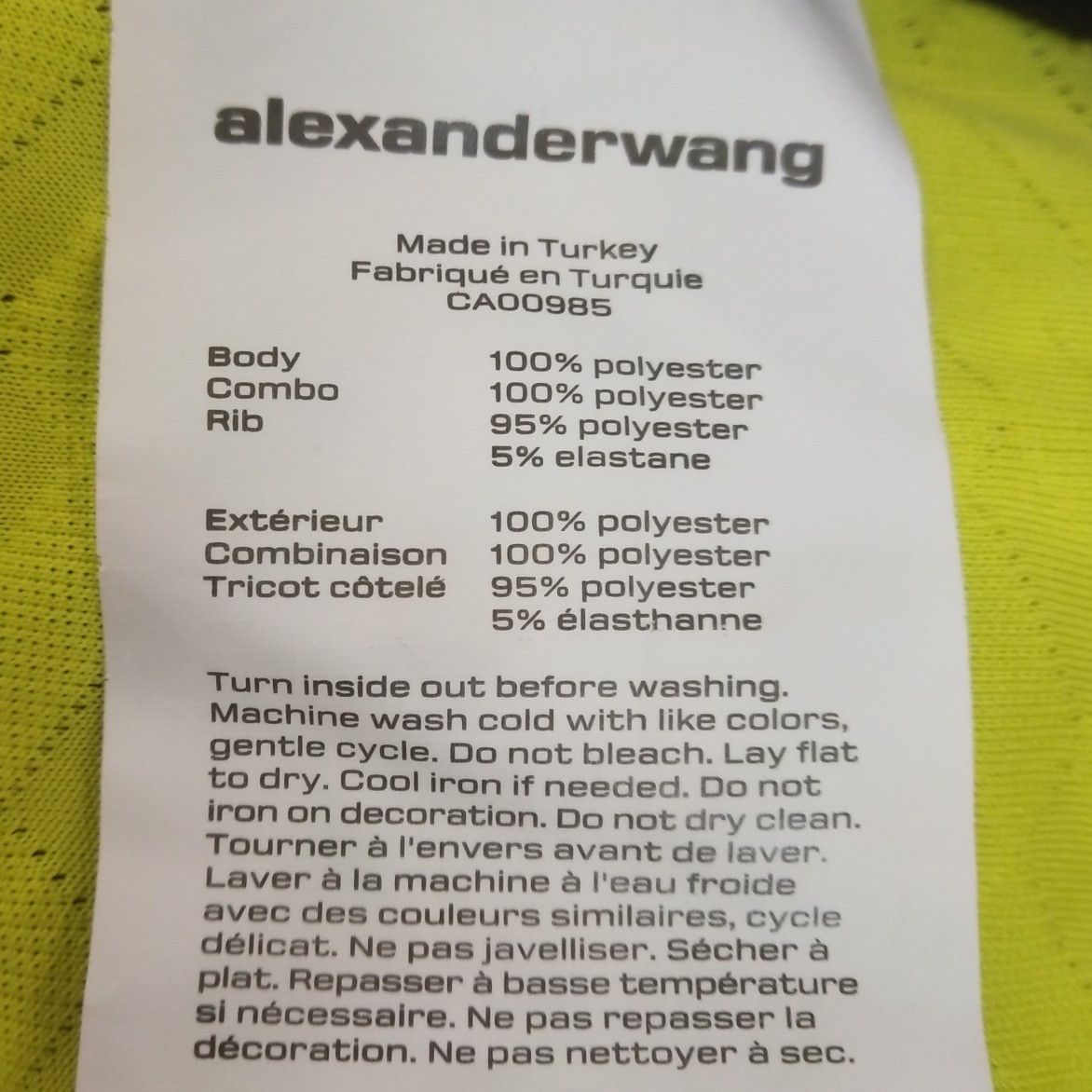 Alexander Wang Alexander Wang Yellow Polo Top Size XS Size XS / US 0-2 / IT 36-38 - 7 Thumbnail