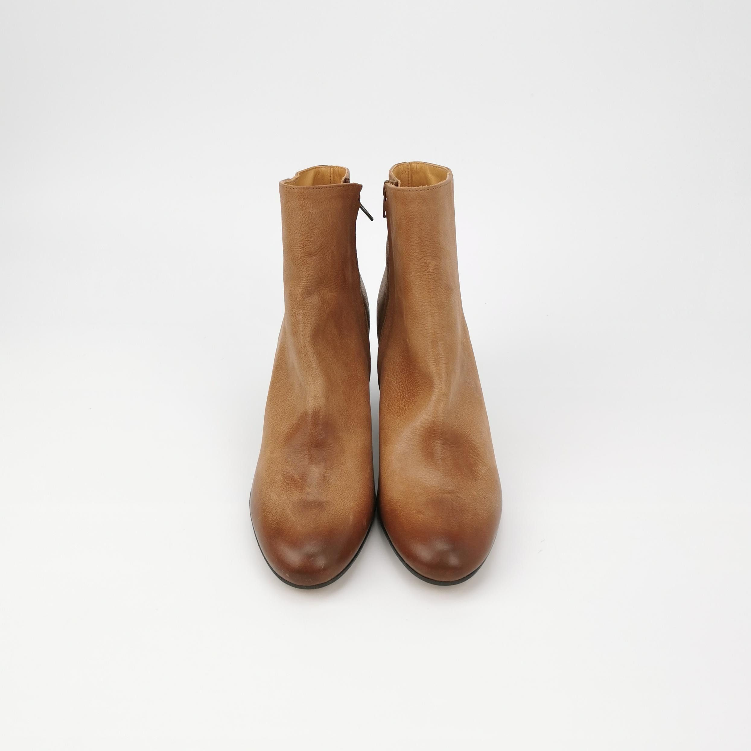Maison Margiela Maison Margiela Brown Leather Ankle Boots Size 36.5 Size US 6.5 / IT 36.5 - 3 Thumbnail