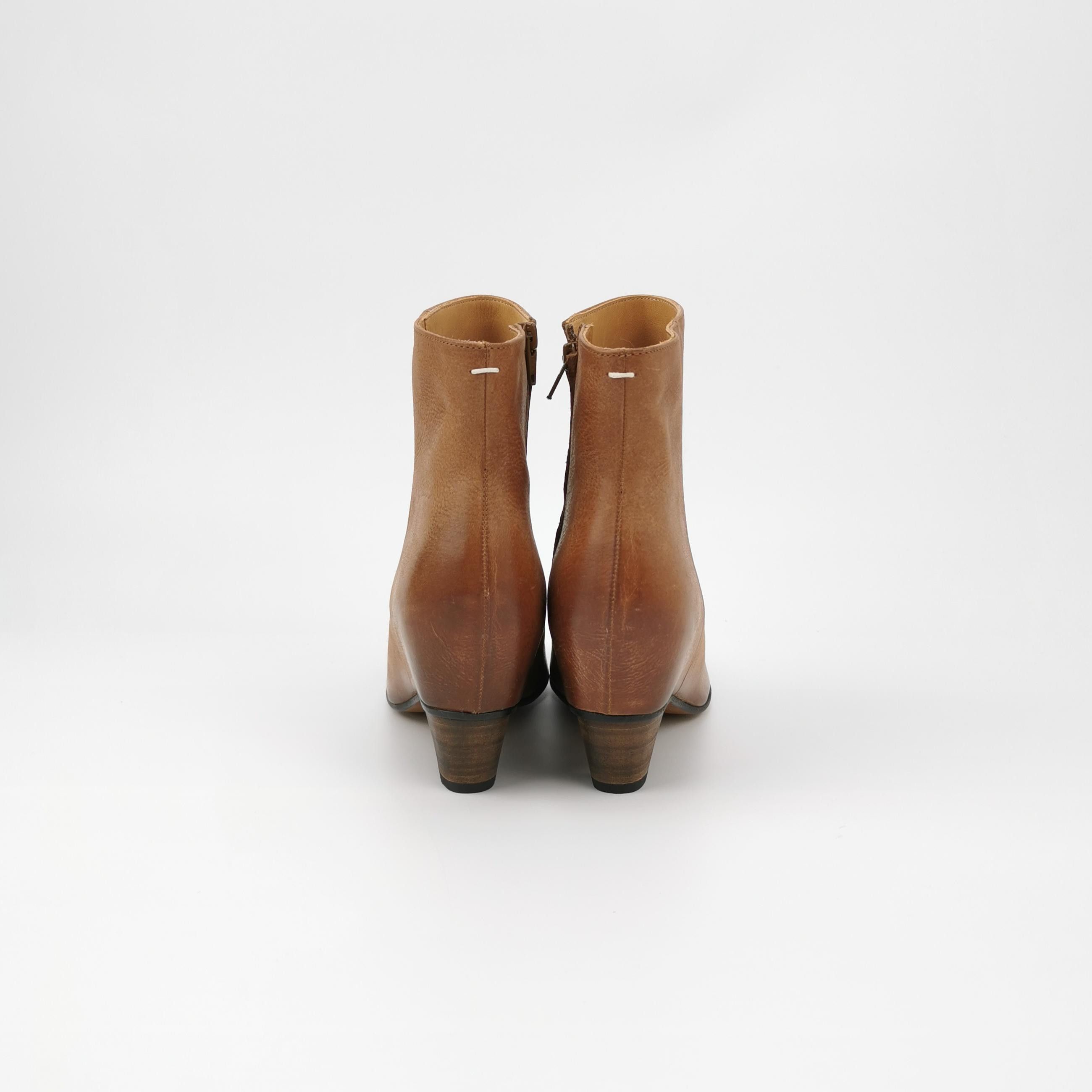 Maison Margiela Maison Margiela Brown Leather Ankle Boots Size 36.5 Size US 6.5 / IT 36.5 - 4 Thumbnail