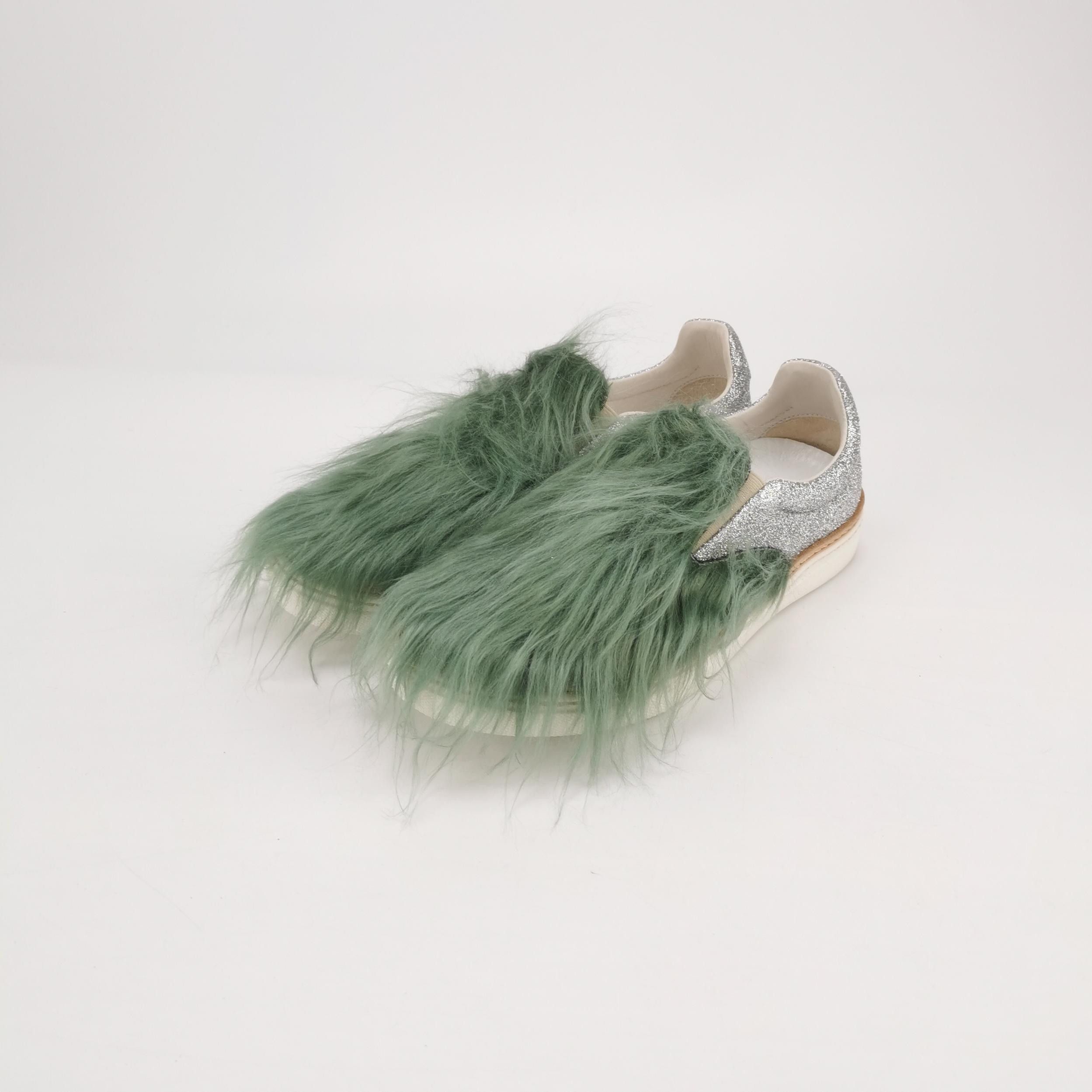 Maison Margiela Maison Margiela Glitter Fur Slip Ons Size 38 Size US 8 / IT 38 - 2 Thumbnail