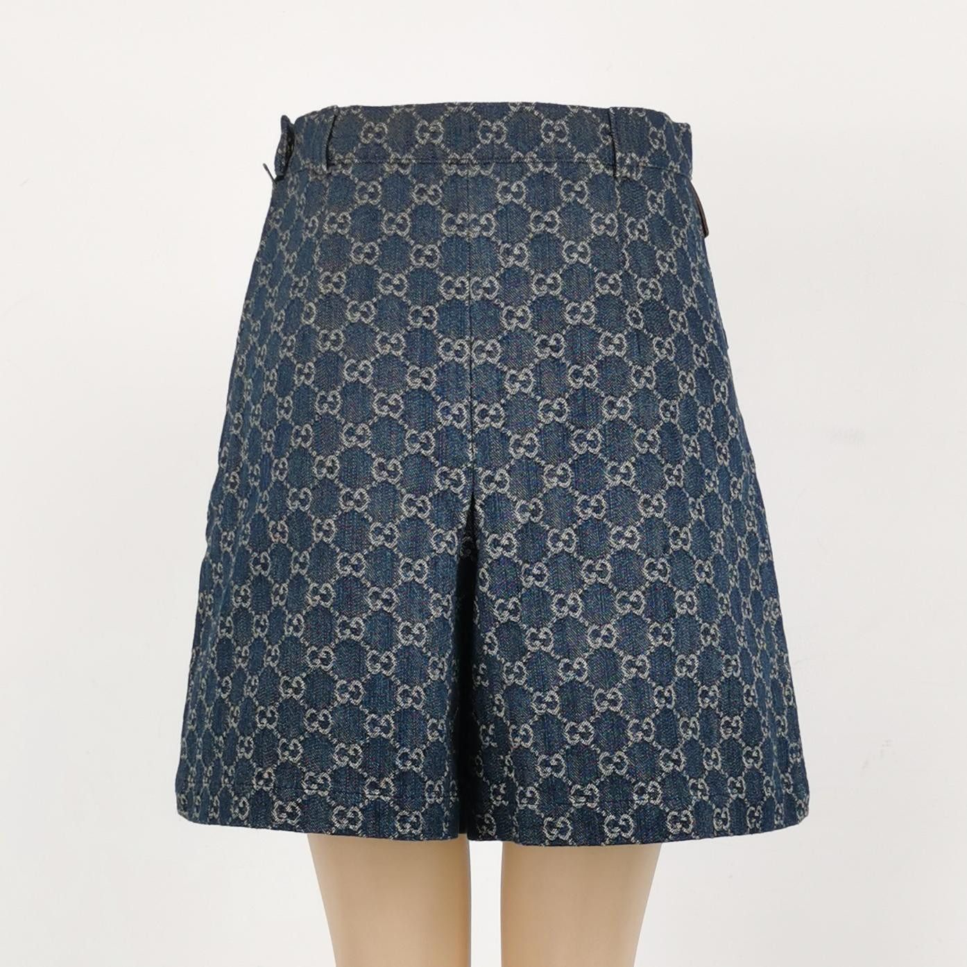 Gucci Gucci GG Monogram Leather Trim Shorts IT 38 Size 26" / US 2 / IT 38 - 3 Thumbnail