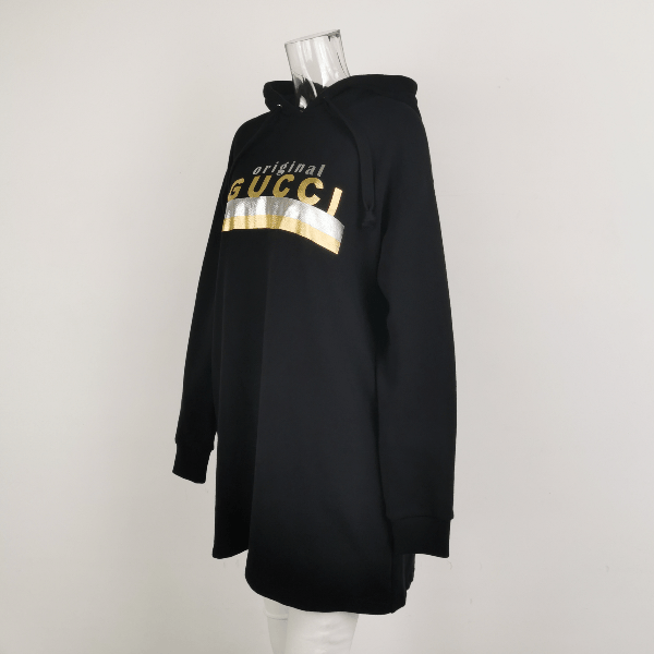 Gucci Gucci Logo Hooded Sweatshirt Dress Size S Size S / US 4 / IT 40 - 2 Thumbnail