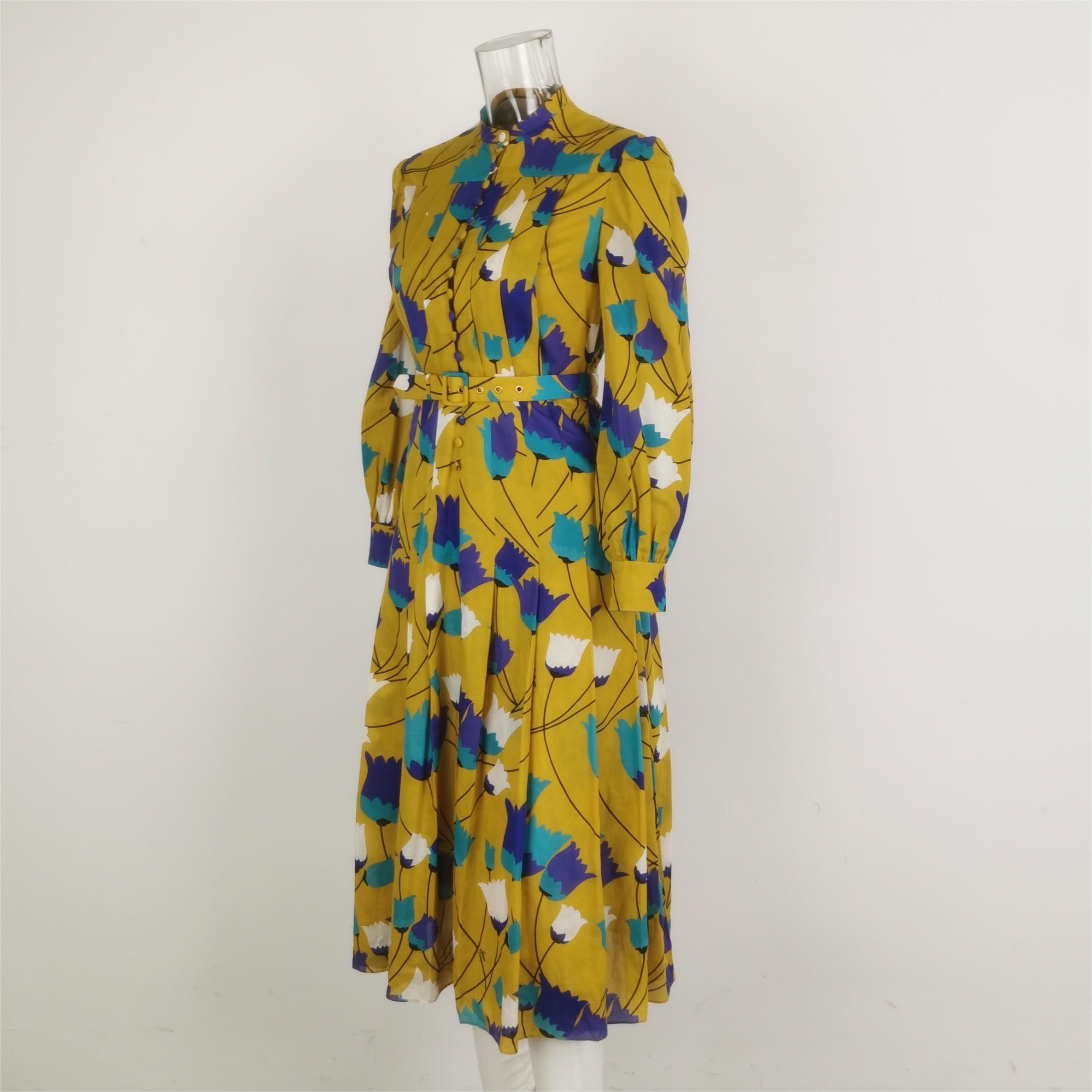 Gucci Gucci Floral Print Belted Midi Dress Size 36 Size XS / US 0-2 / IT 36-38 - 2 Thumbnail