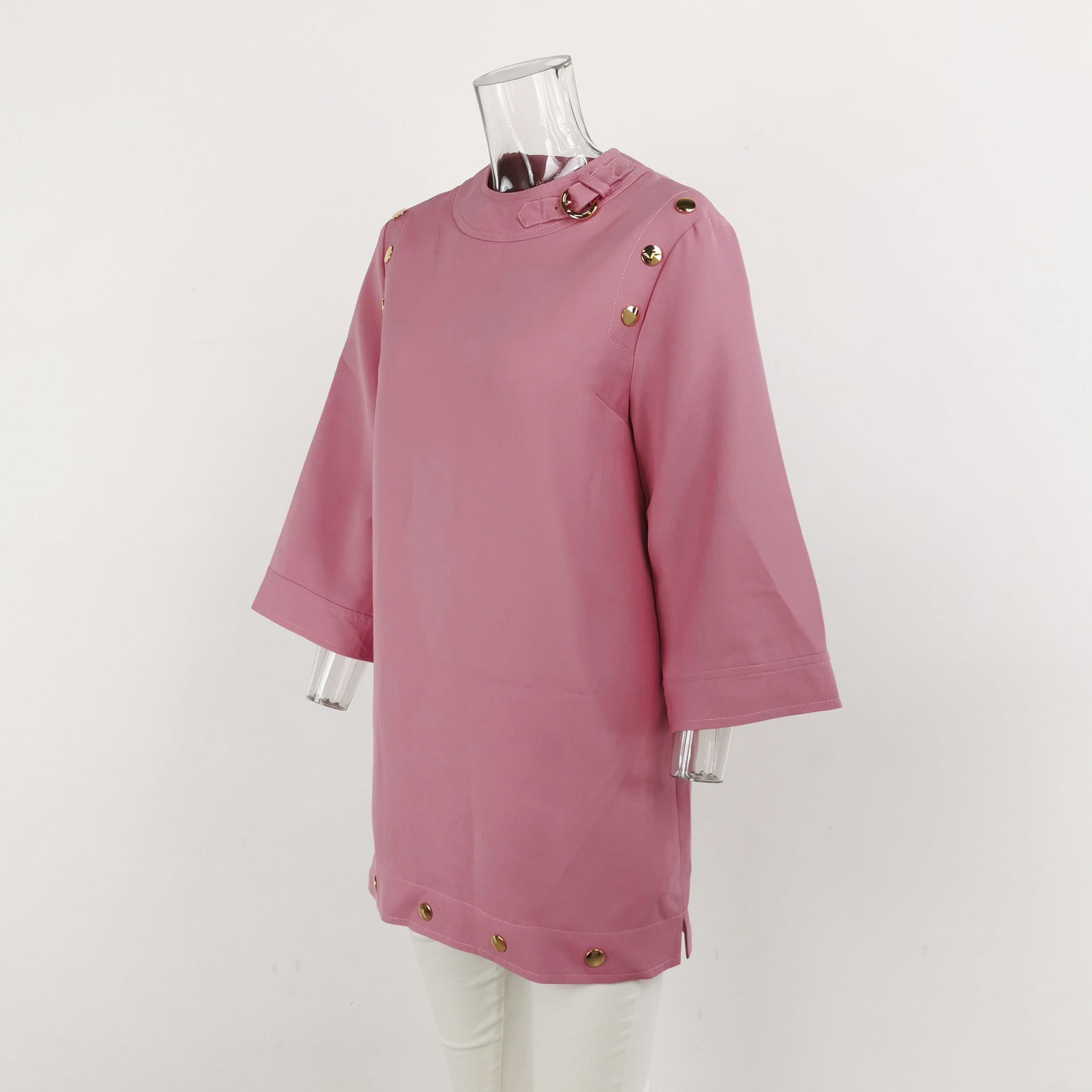 Gucci Gucci Pink Button Detail Mini Dress Size 38 Size XS / US 0-2 / IT 36-38 - 2 Thumbnail