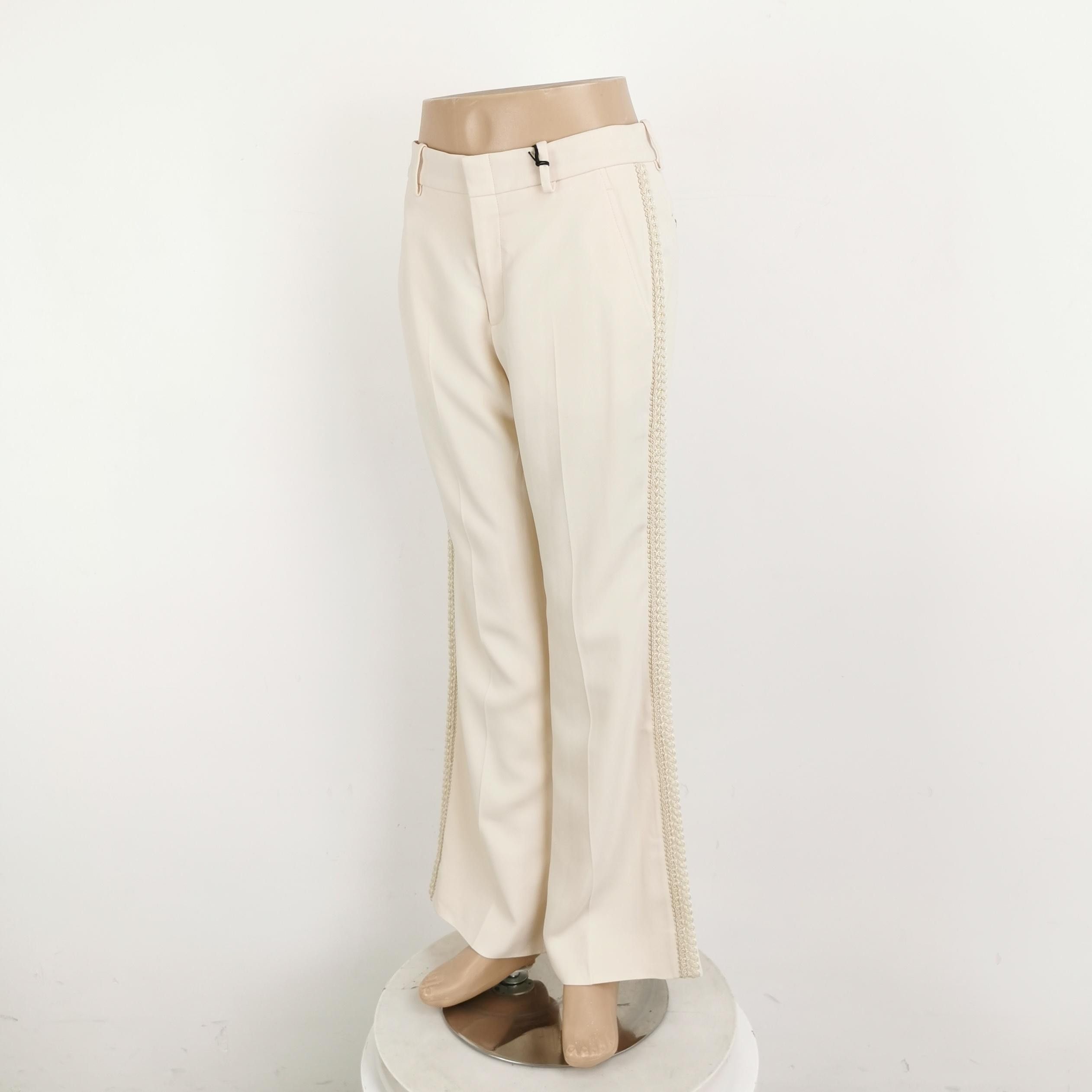 Gucci Gucci Beige Viscose Blend Pants Size IT 40 Size 27" / US 4 / IT 40 - 2 Thumbnail