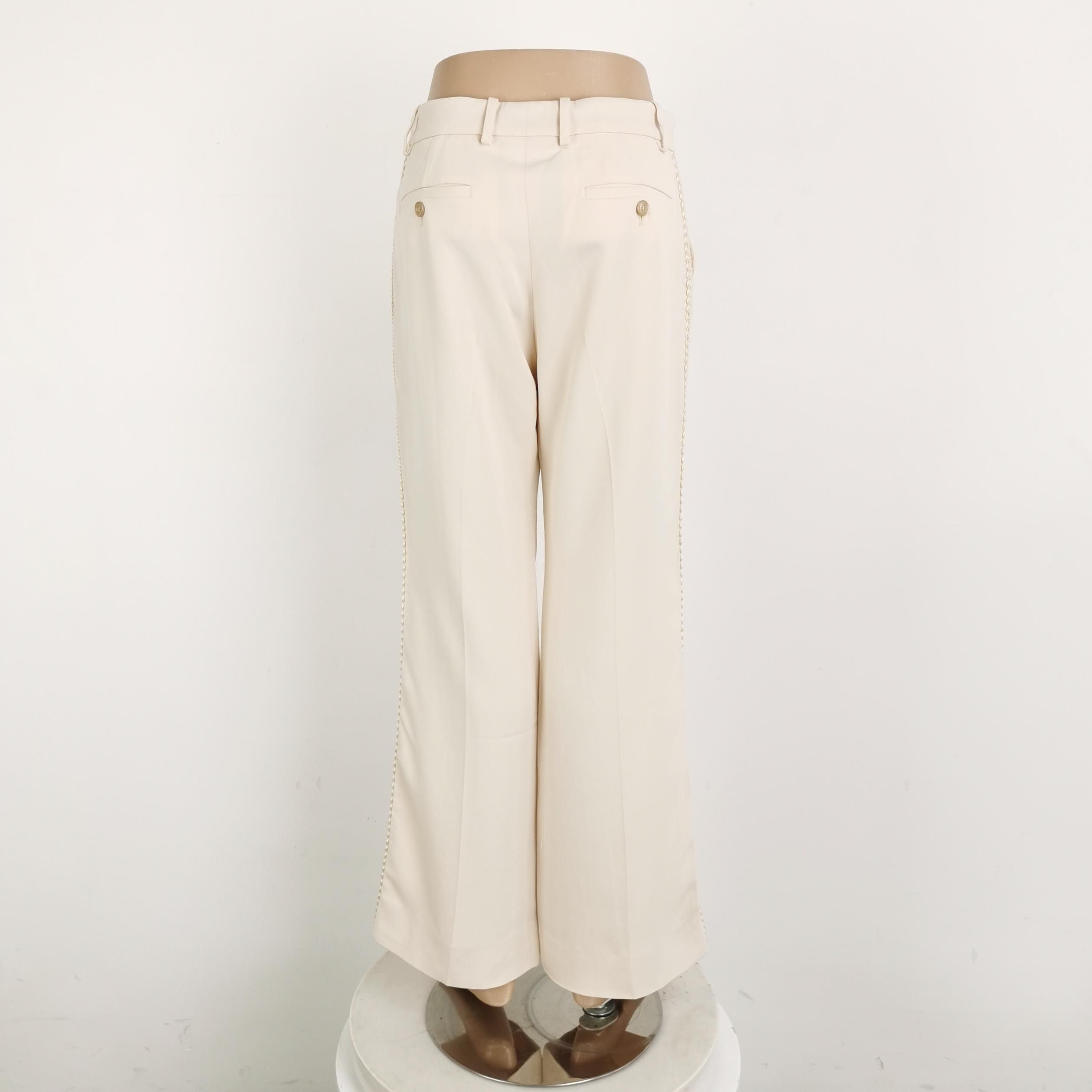 Gucci Gucci Beige Viscose Blend Pants Size IT 40 Size 27" / US 4 / IT 40 - 3 Thumbnail