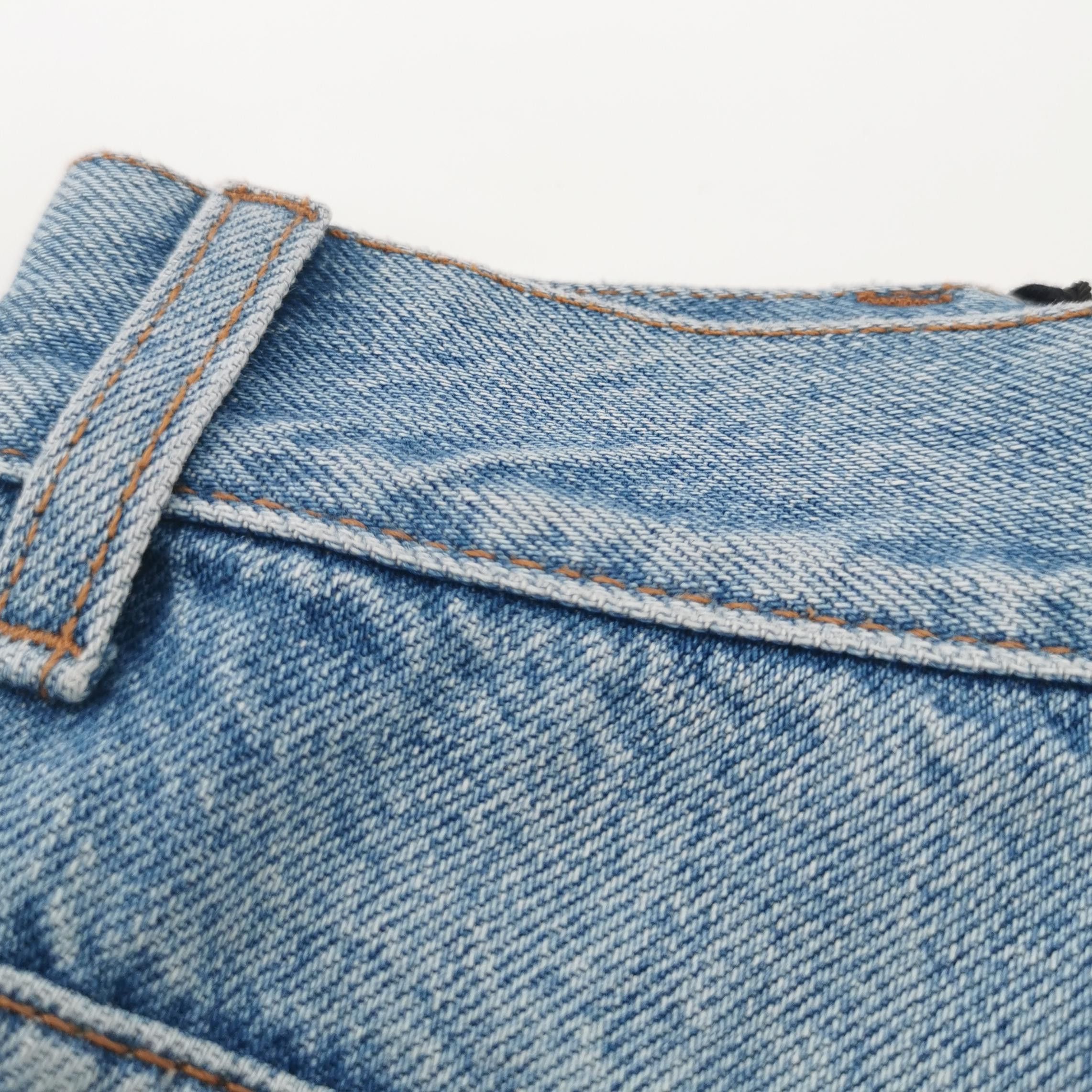 Gucci Gucci Apple GG Motif Denim Shorts Size 23 Size 23" - 4 Thumbnail