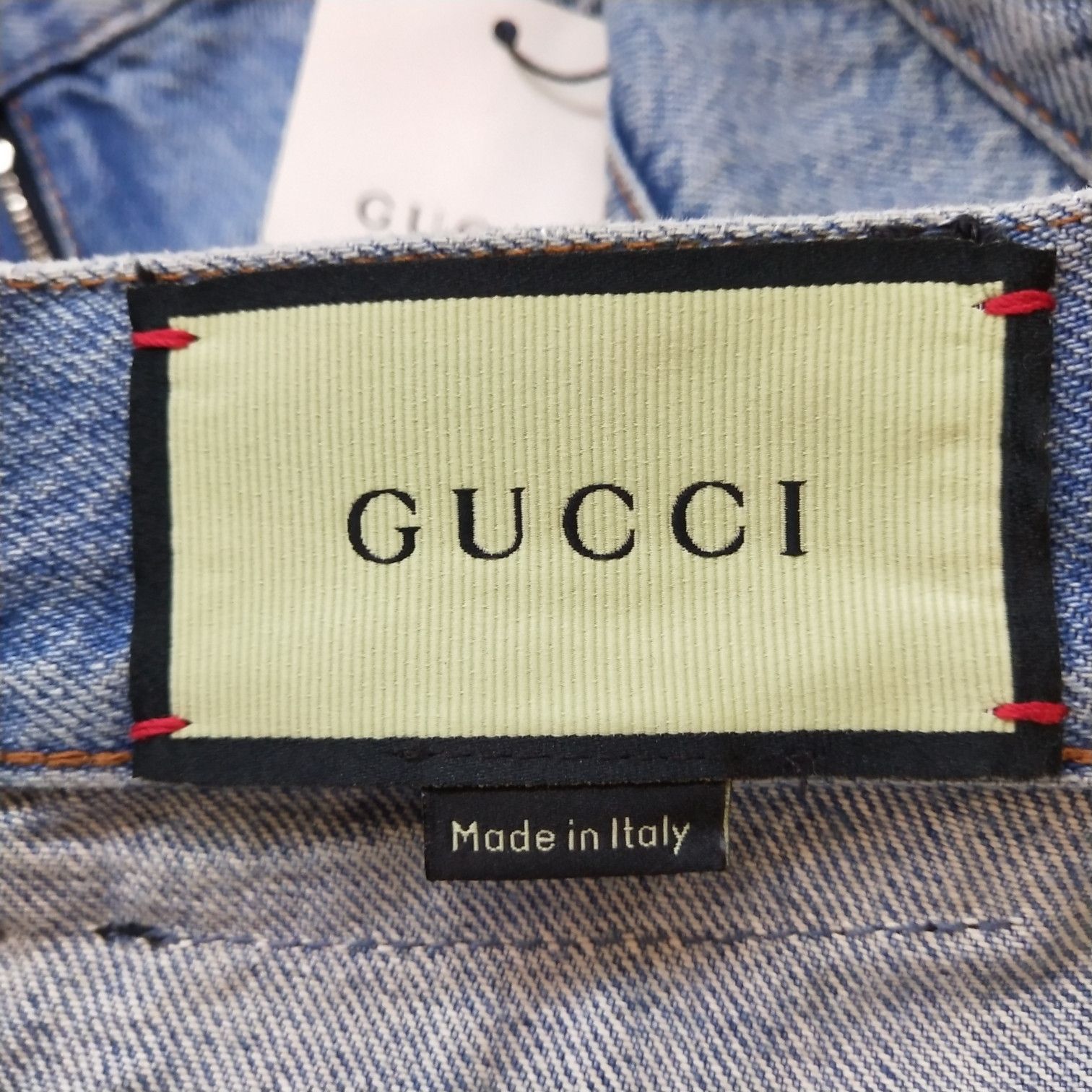Gucci Gucci Apple GG Motif Denim Shorts Size 23 Size 23" - 7 Thumbnail