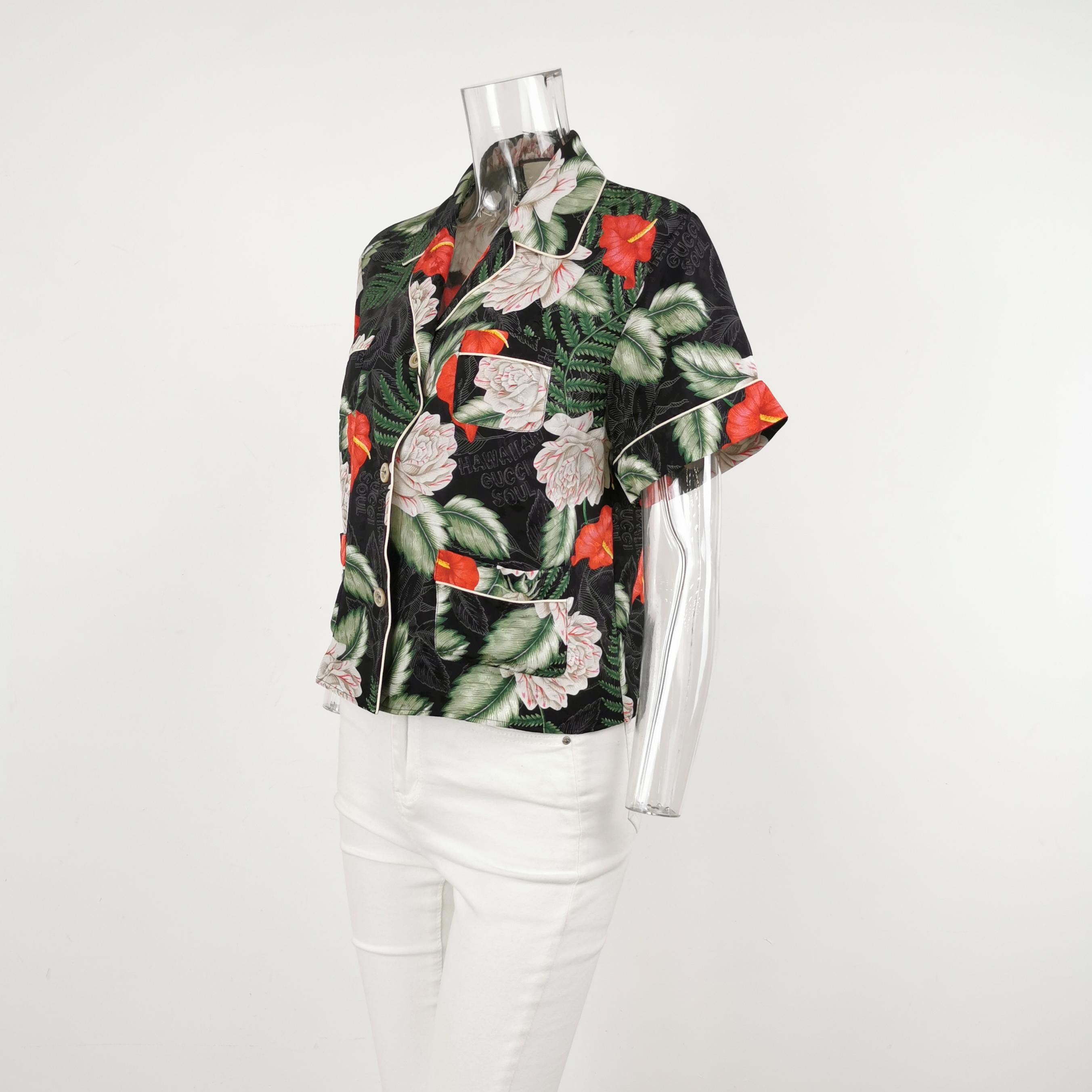 Gucci Gucci Floral Silk Shirt Size XS Size US XS / EU 42 / 0 - 2 Thumbnail