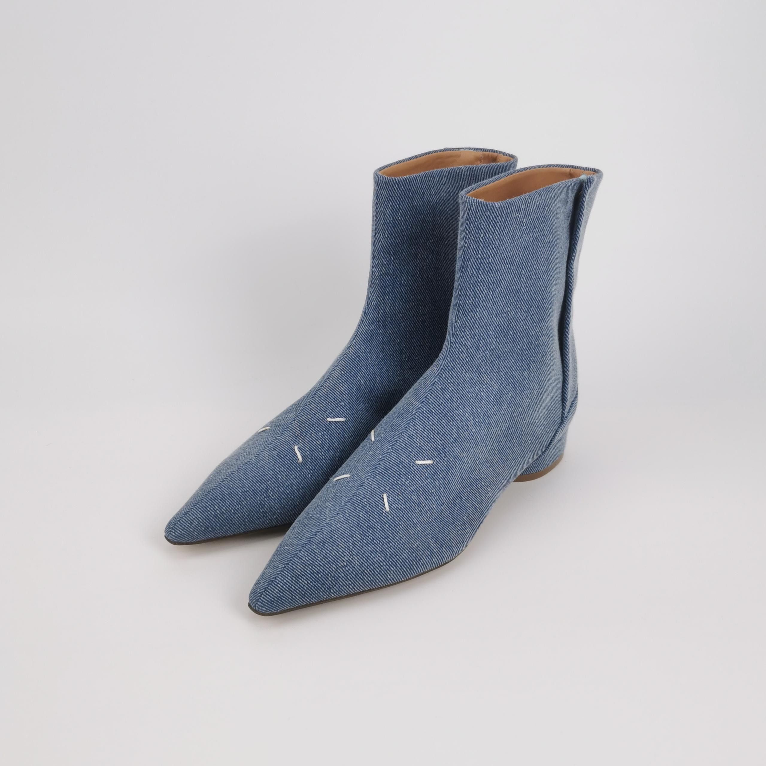 Maison Margiela Maison Margiela Denim Pointed Boots Size 36 Size US 6 / IT 36 - 2 Thumbnail