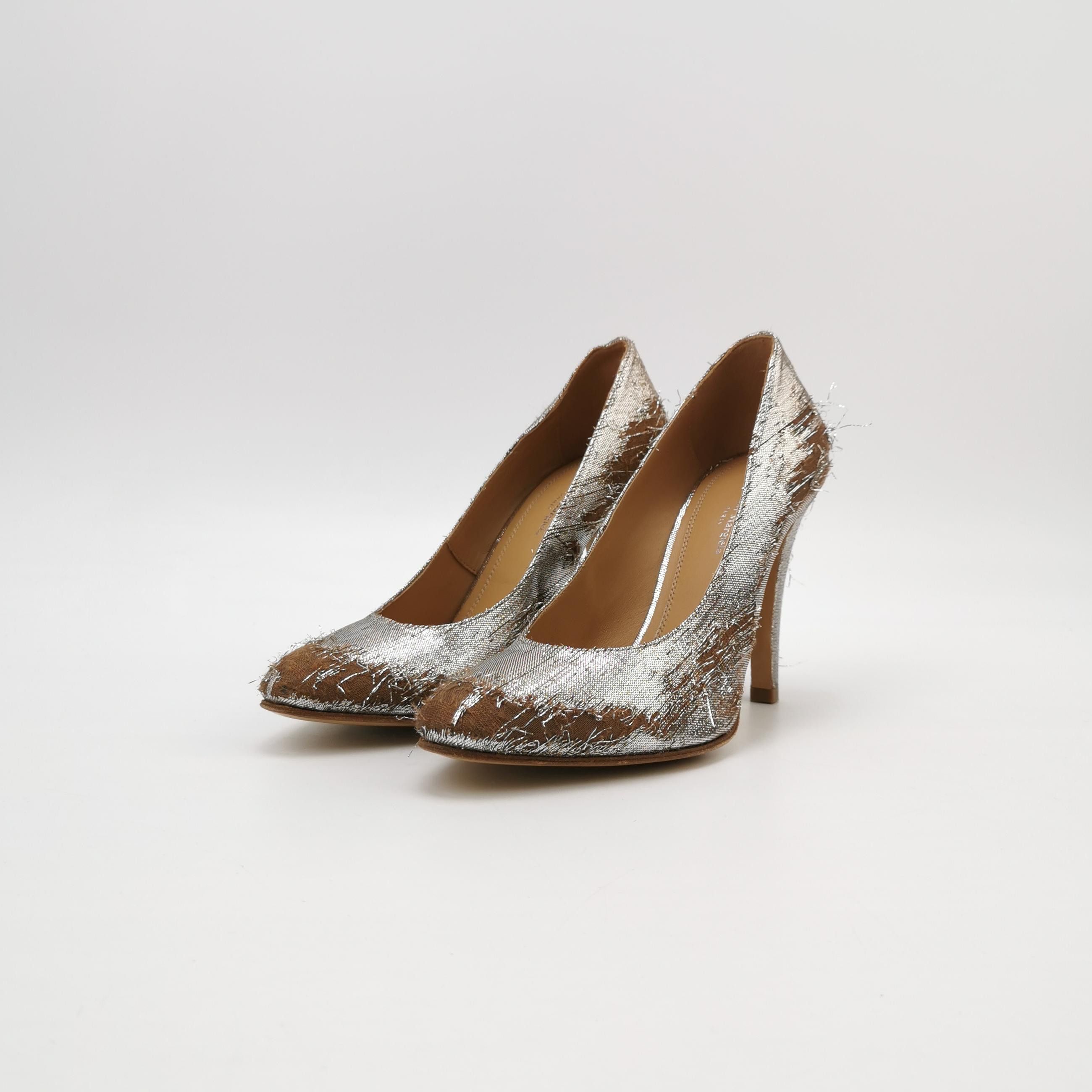 Maison Margiela Maison Margiela Metallic Distressed Heels Size 37 Size US 7 / IT 37 - 2 Thumbnail