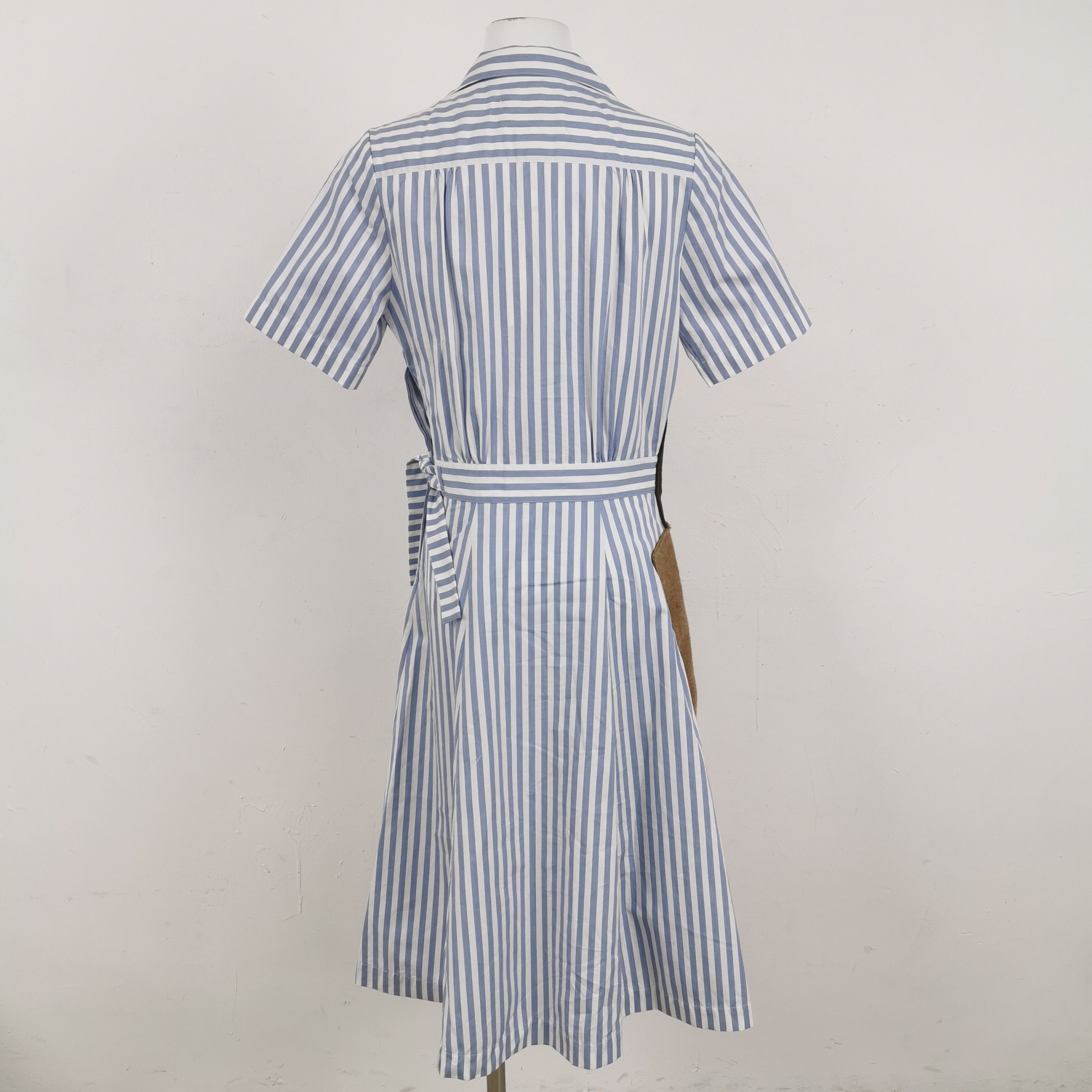 Maison Margiela Maison Margiela Striped Wool Patch Midi Dress Size 38 Size XS / US 0-2 / IT 36-38 - 2 Thumbnail