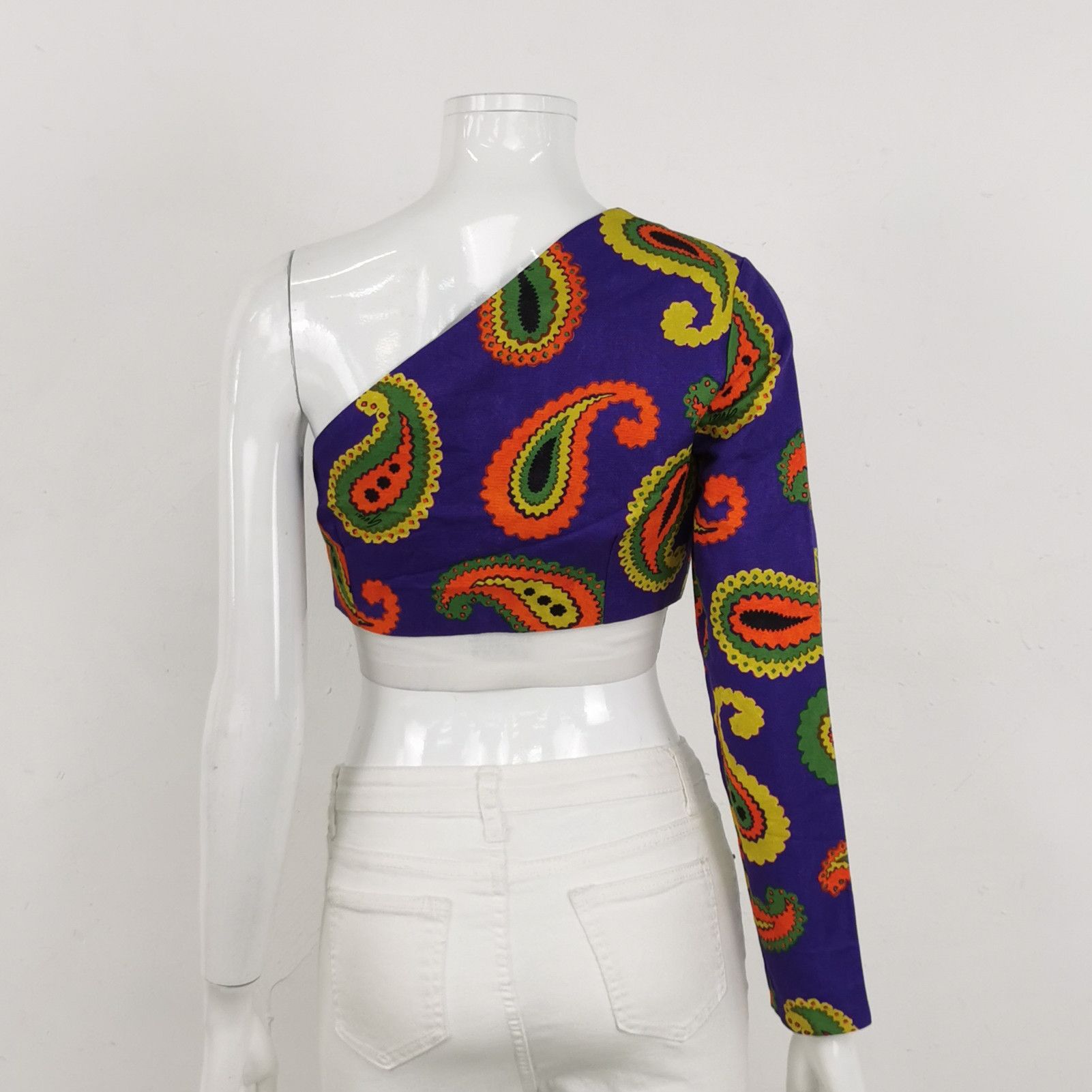 Gucci Gucci Paisley One-Shoulder Crop Top Size 38 Size XS / US 0-2 / IT 36-38 - 2 Thumbnail