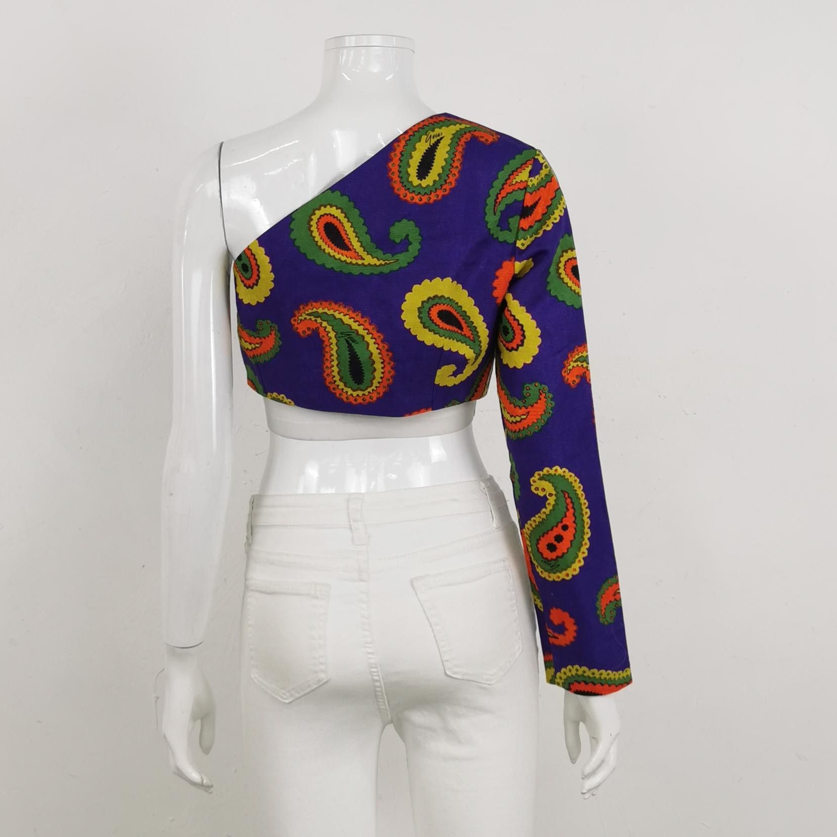 Gucci Gucci Paisley One-Shoulder Top Size 40 Size S / US 4 / IT 40 - 2 Thumbnail
