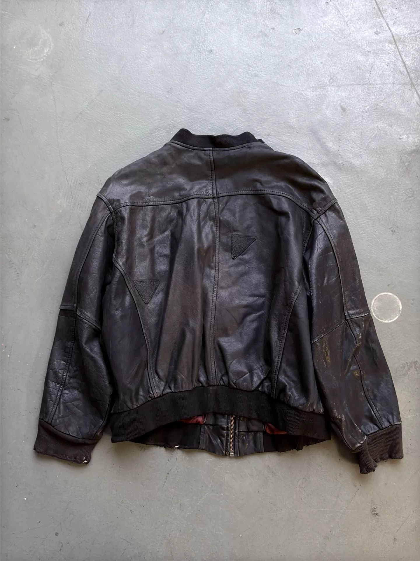 Vintage Vintage 90s 3-Pocket Leather Jacket Size US M / EU 48-50 / 2 - 2 Thumbnail