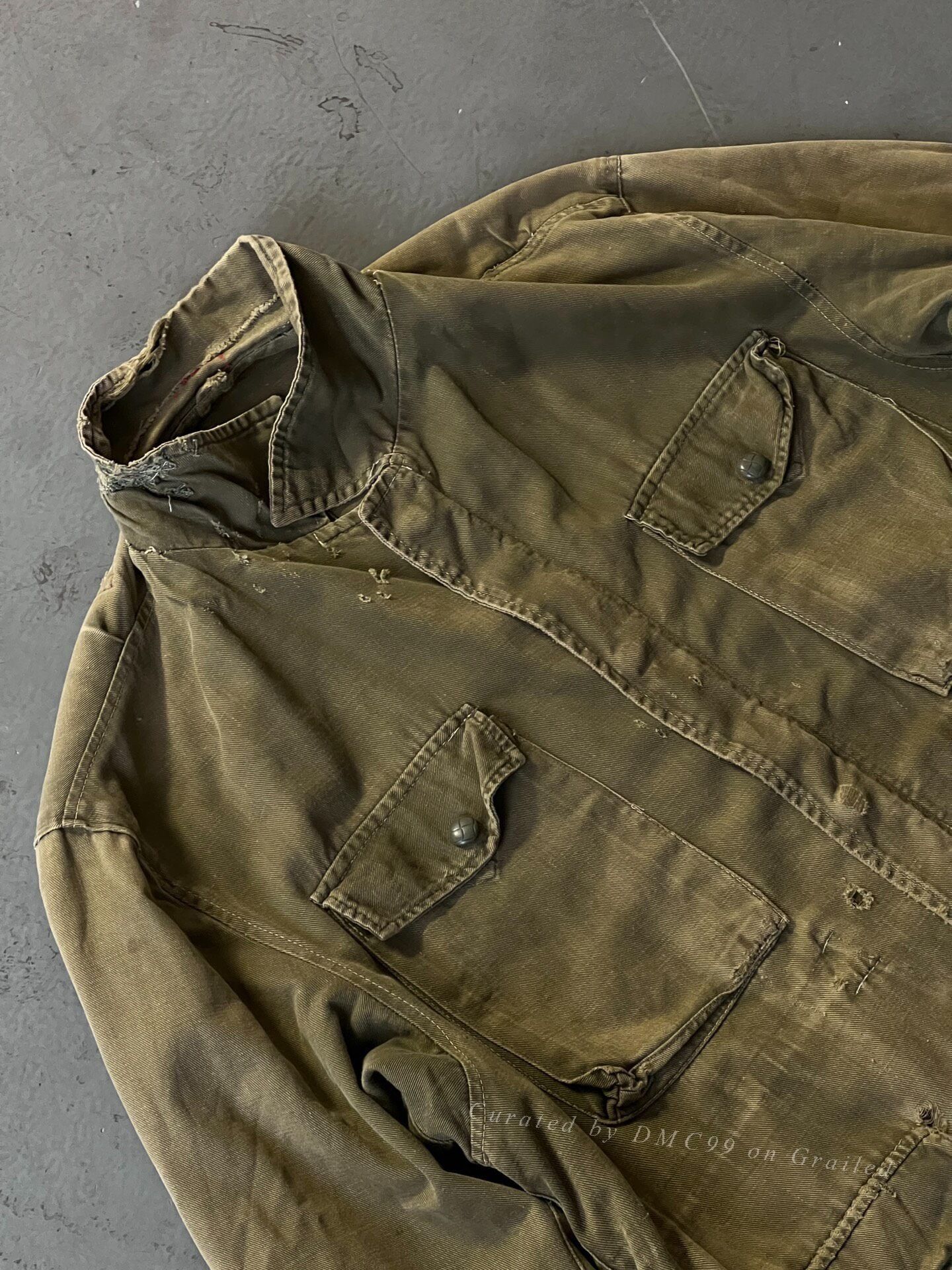 Vintage Vintage Moss Green Distressed Safari Jacket Size US M / EU 48-50 / 2 - 4 Thumbnail