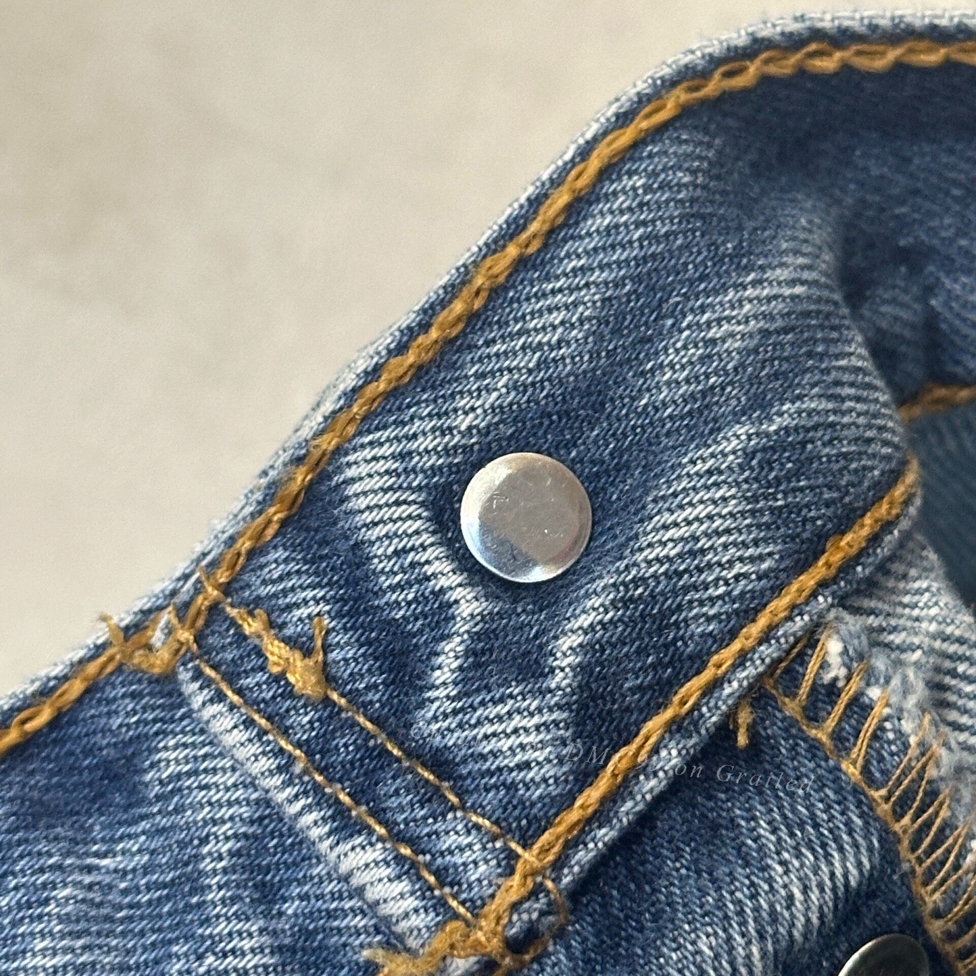 Levi's American Levi's 501 Distressed Patched Blue Size US 35 - 4 Thumbnail