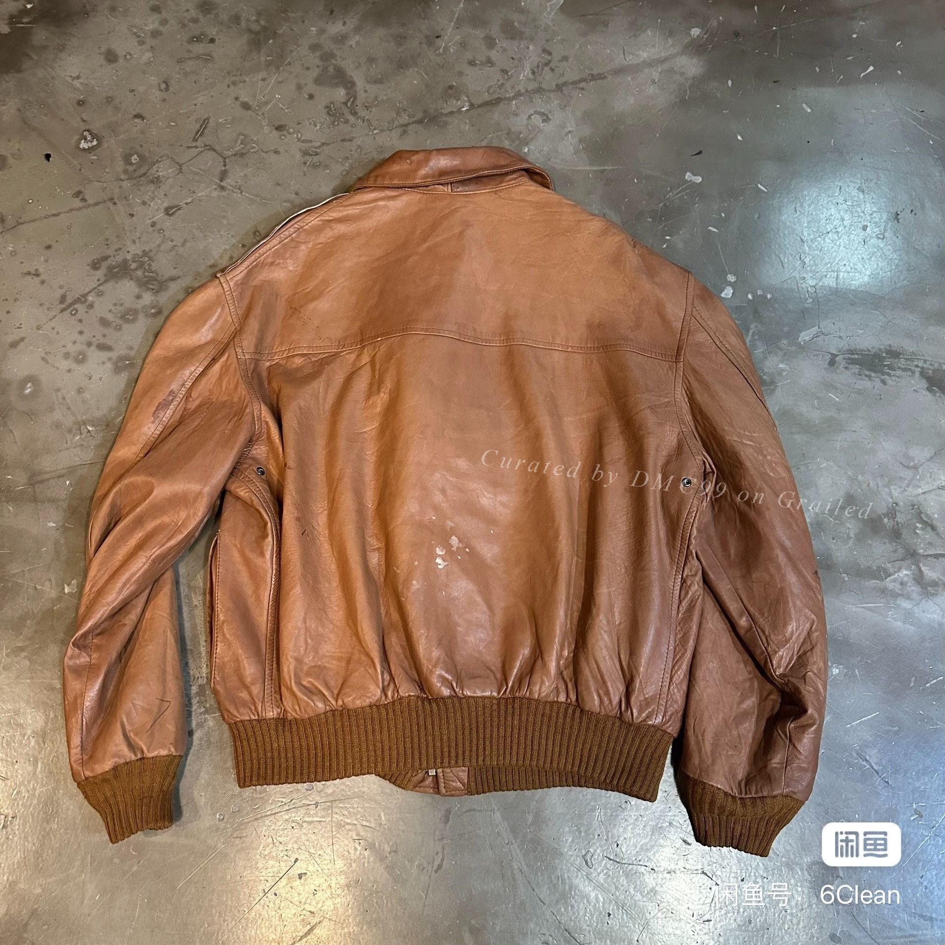 Vintage Vintage MA-2 Pilot Leather Jacket Size US XL / EU 56 / 4 - 3 Thumbnail