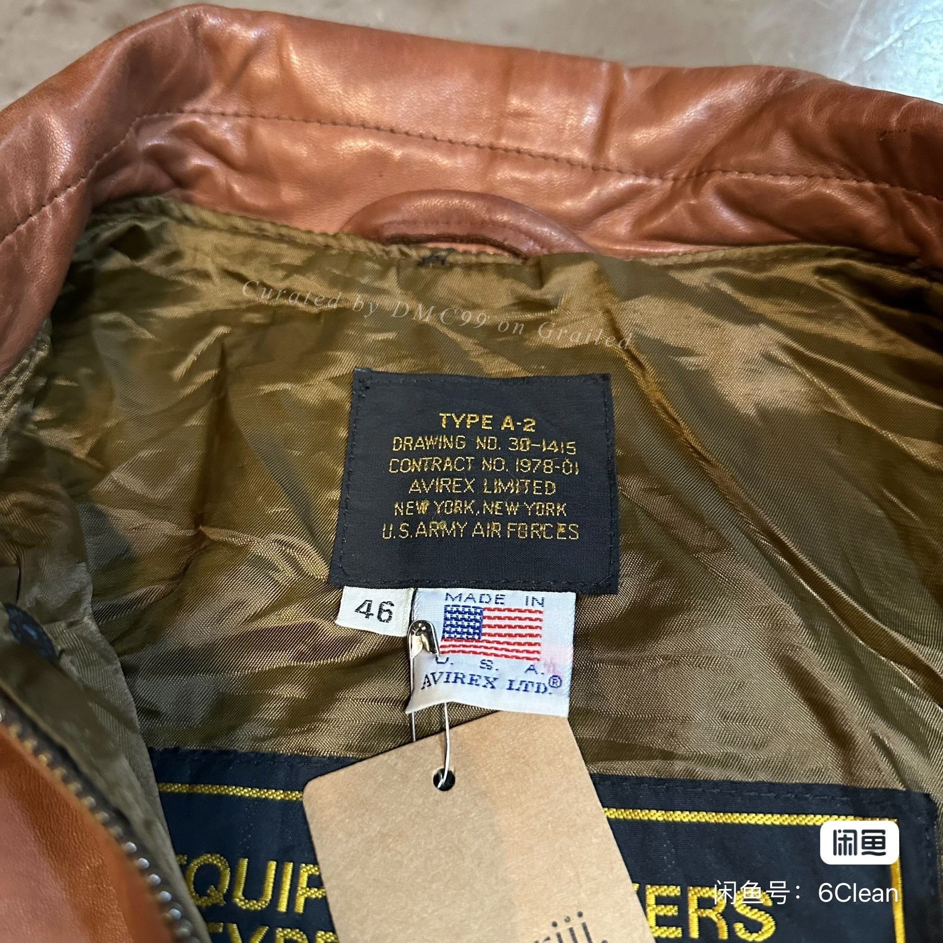 Vintage Vintage MA-2 Pilot Leather Jacket Size US XL / EU 56 / 4 - 2 Thumbnail