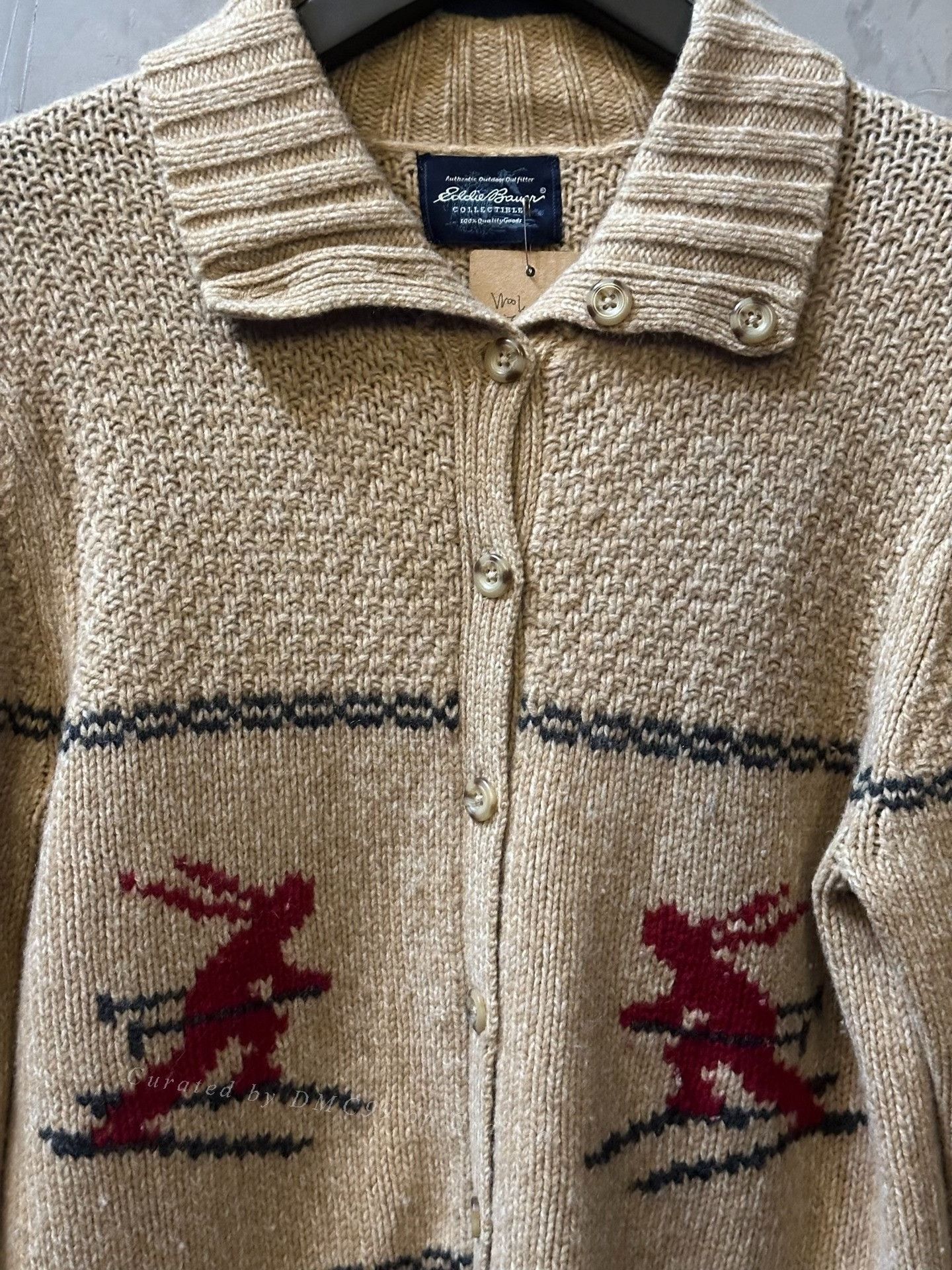 Vintage Vintage Wool Knit Indian Ski Totem Sweater Size US M / EU 48-50 / 2 - 2 Thumbnail
