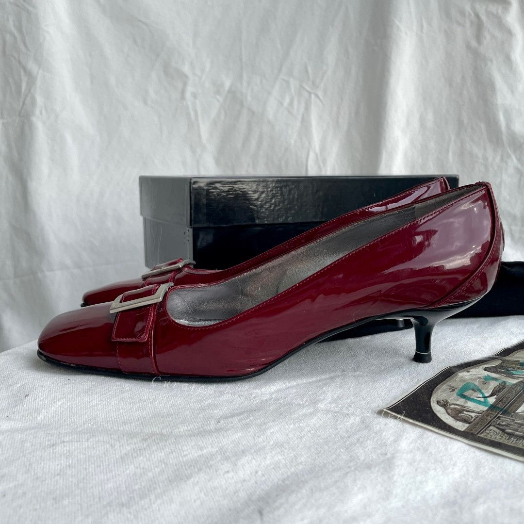 Dolce & Gabbana Dolce & Gabbana Vintage Bordeaux Red Heels Size US 5 / IT 35 - 2 Thumbnail