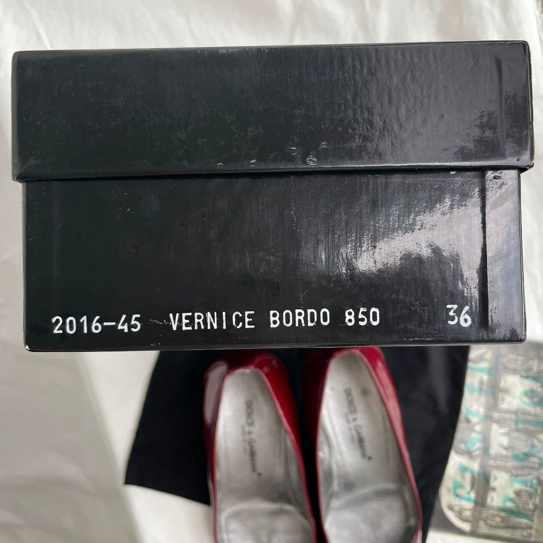 Dolce & Gabbana Dolce & Gabbana Vintage Bordeaux Red Heels Size US 5 / IT 35 - 7 Thumbnail