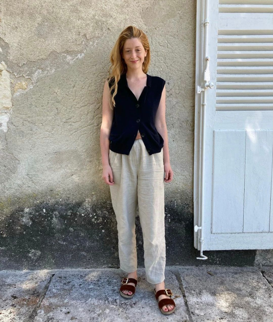 Emporio Armani Emporio Armani 1980s Vintage Linen Vest Size US XS / EU 42 / 0 - 9 Thumbnail