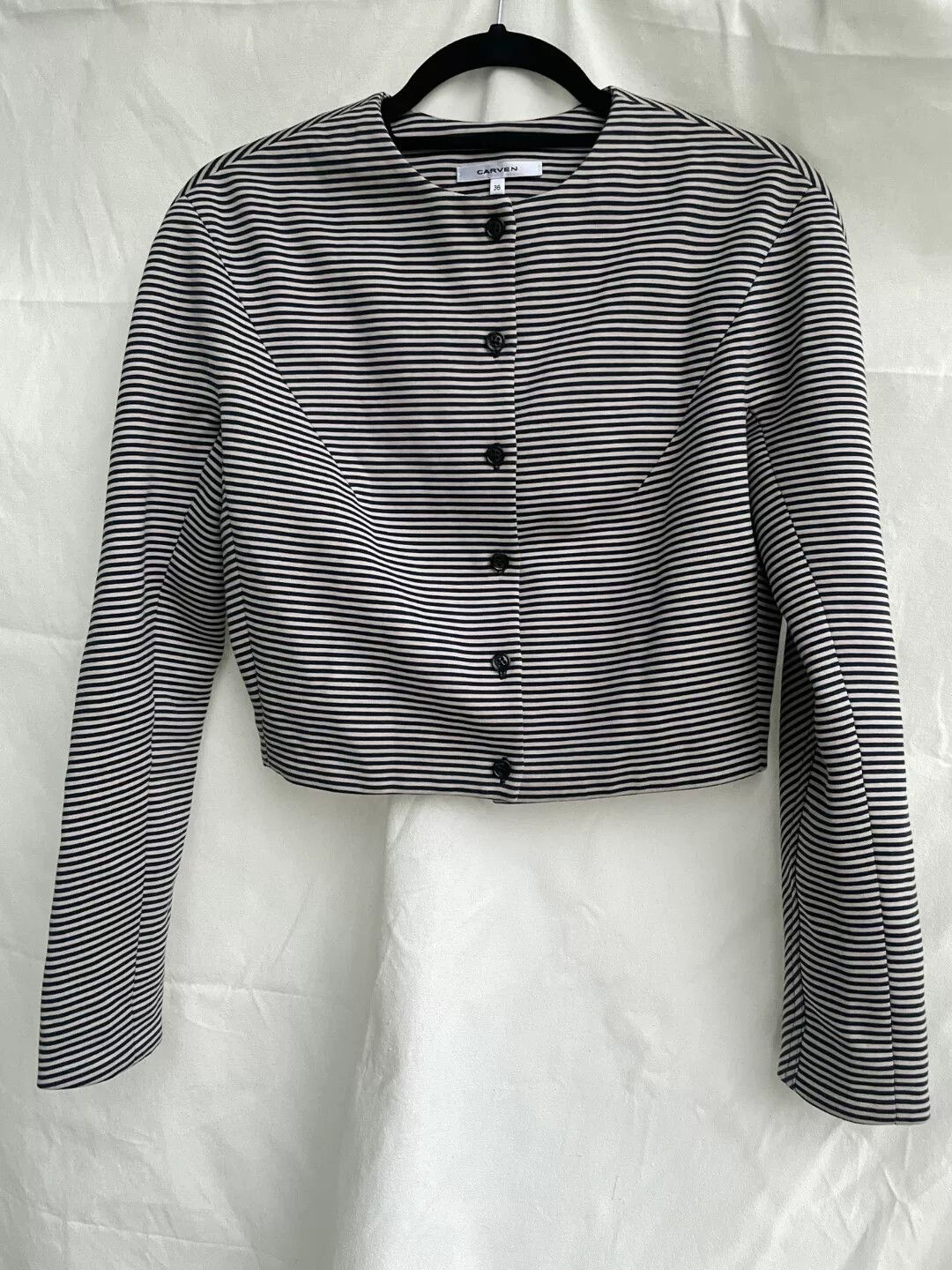 Carven Carven French Vintage Navy Cardigan Size XS / US 0-2 / IT 36-38 - 2 Thumbnail