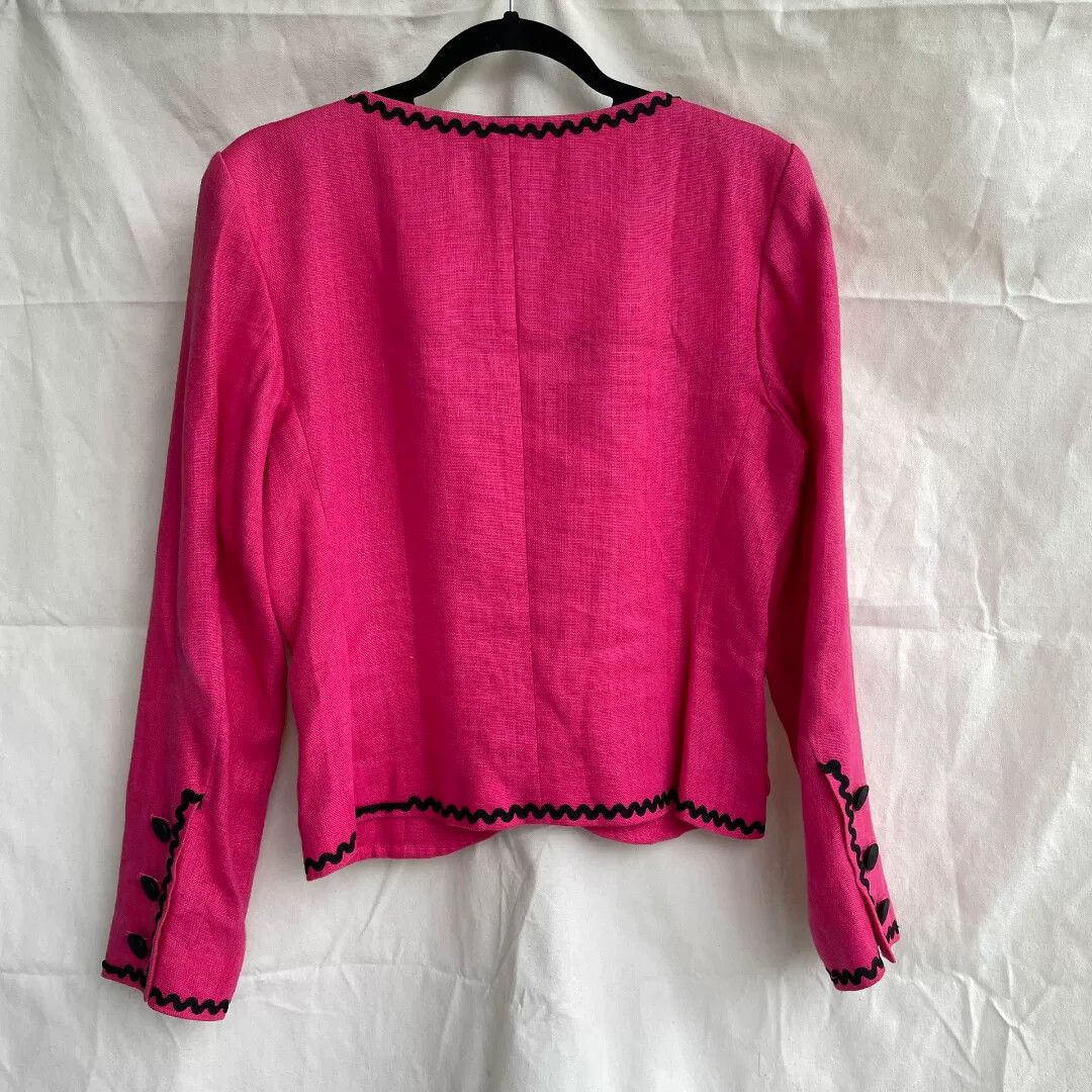 Yves Saint Laurent YSL Vintage Embroidered Cardigan Size M / US 6-8 / IT 42-44 - 4 Thumbnail