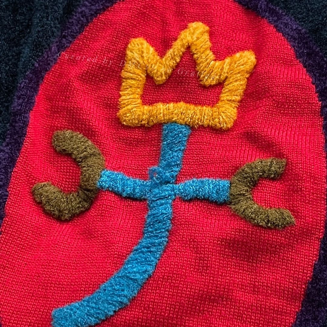 Jean Charles De Castelbajac Castelbajac 1980s Colorblock Knit Sweater Size M / US 6-8 / IT 42-44 - 8 Thumbnail